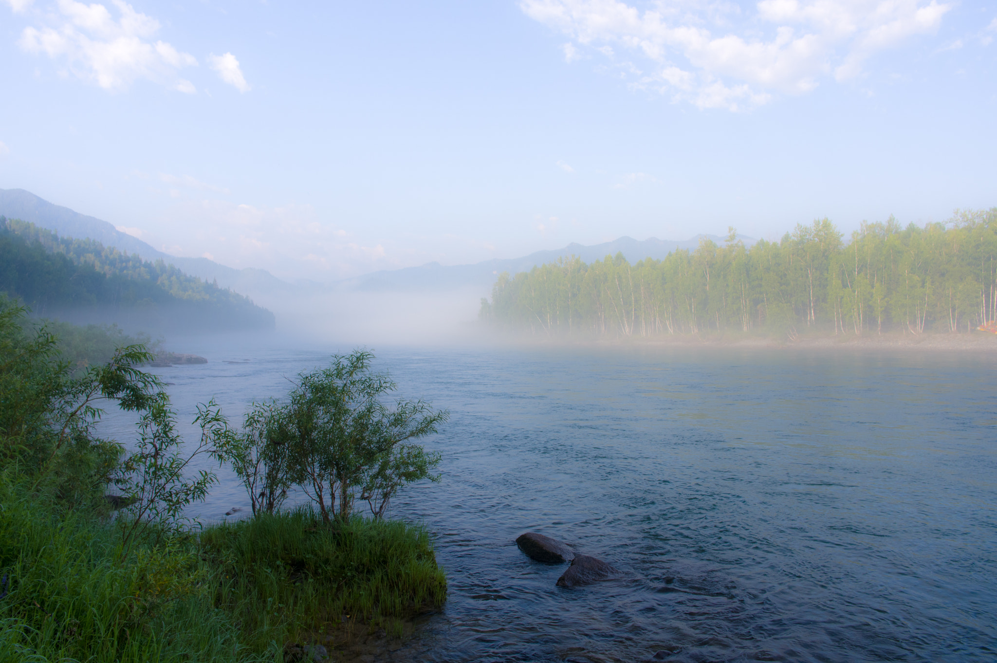 Pentax K-3 sample photo. Morning at katun river photography