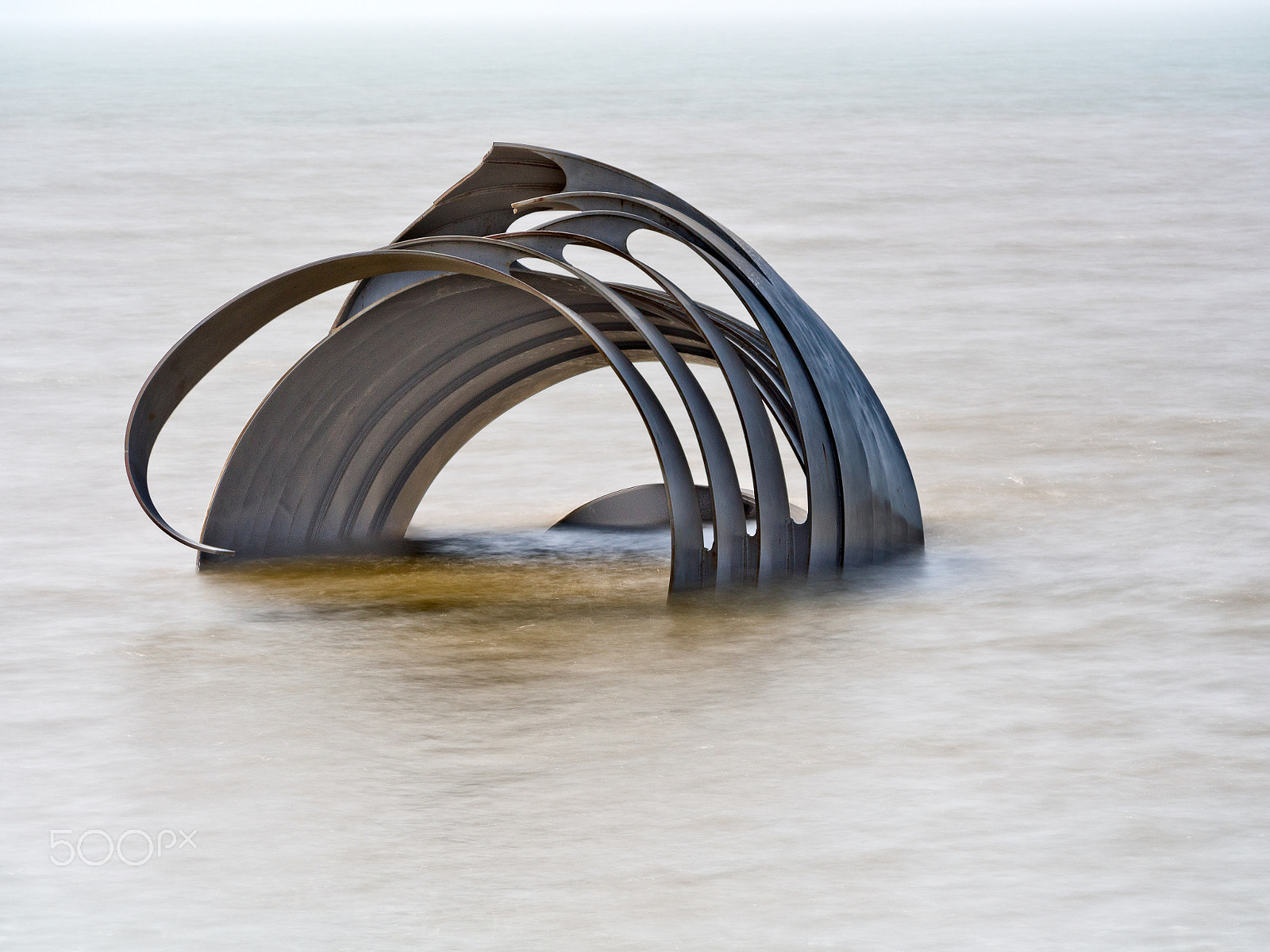 Olympus OM-D E-M5 sample photo. St mary's shell at high tide, cleveleys, lancashir photography