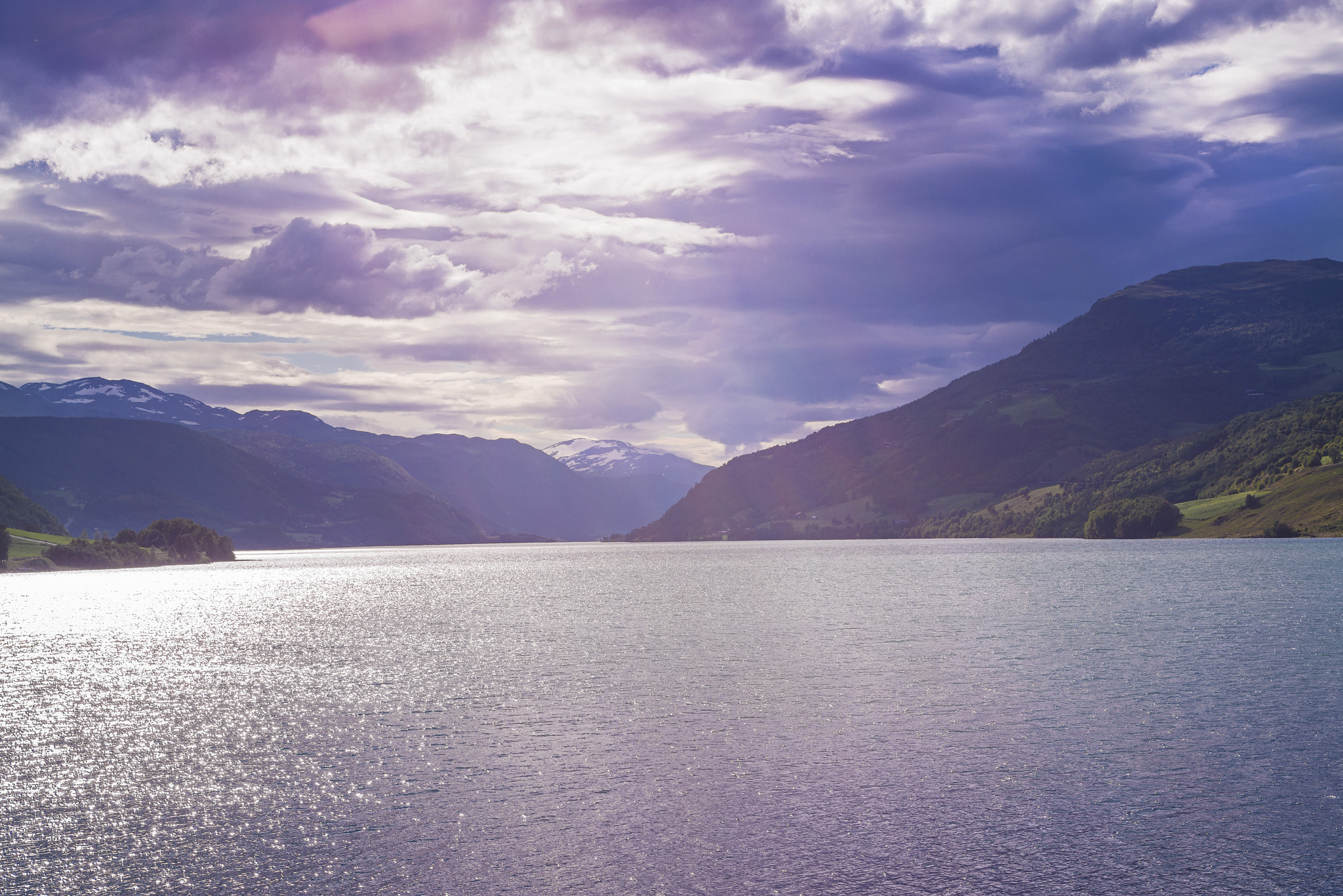 Nikon D800 + AF Zoom-Nikkor 35-70mm f/2.8 sample photo. Sunset on a lake in norway photography