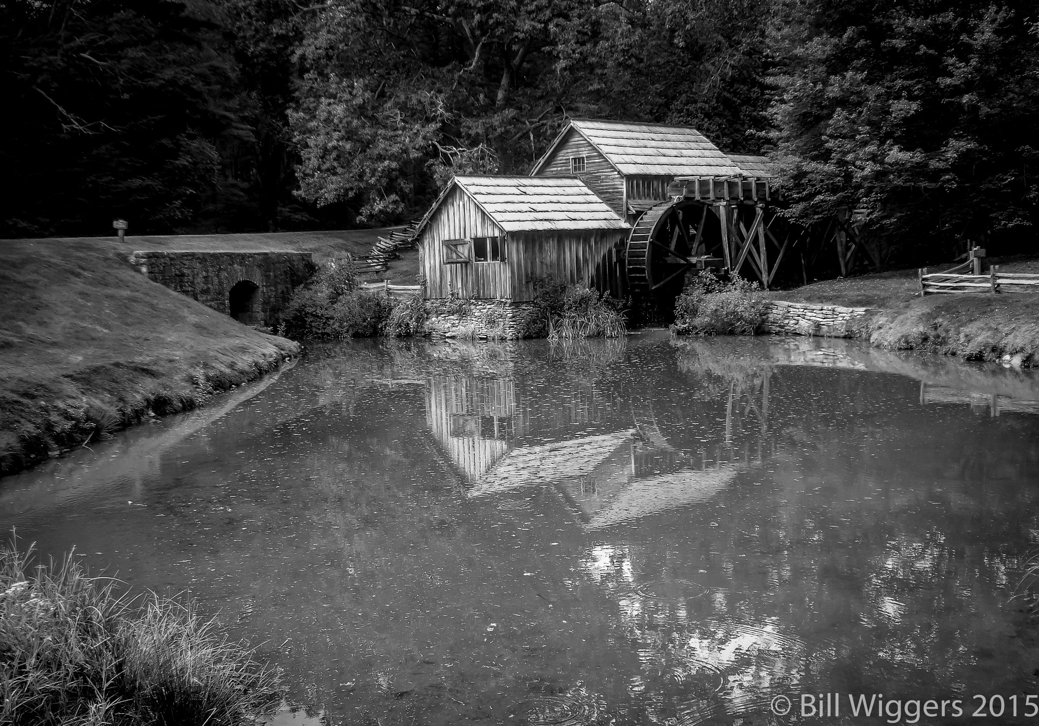 Kodak Z1275 ZOOM DIGITAL CAMERA sample photo. Mabry mill bw photography