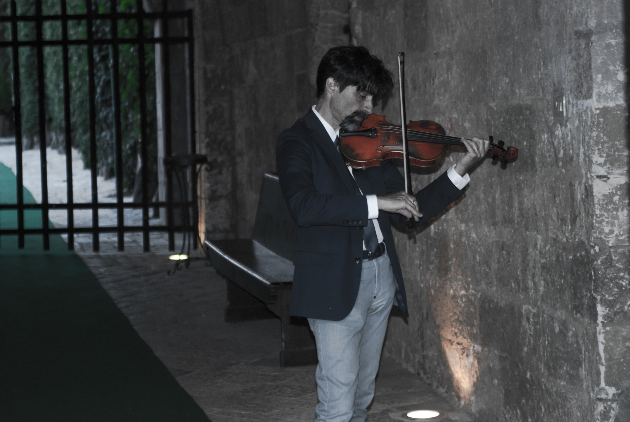 Nikon D80 + Sigma 24-70mm F2.8 EX DG Macro sample photo. Violinist photography