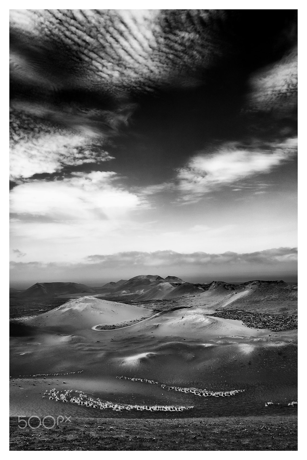 Samsung NX1000 + Samsung NX 12-24mm F4-5.6 ED sample photo. Volcanic landscape lanzarote mono photography