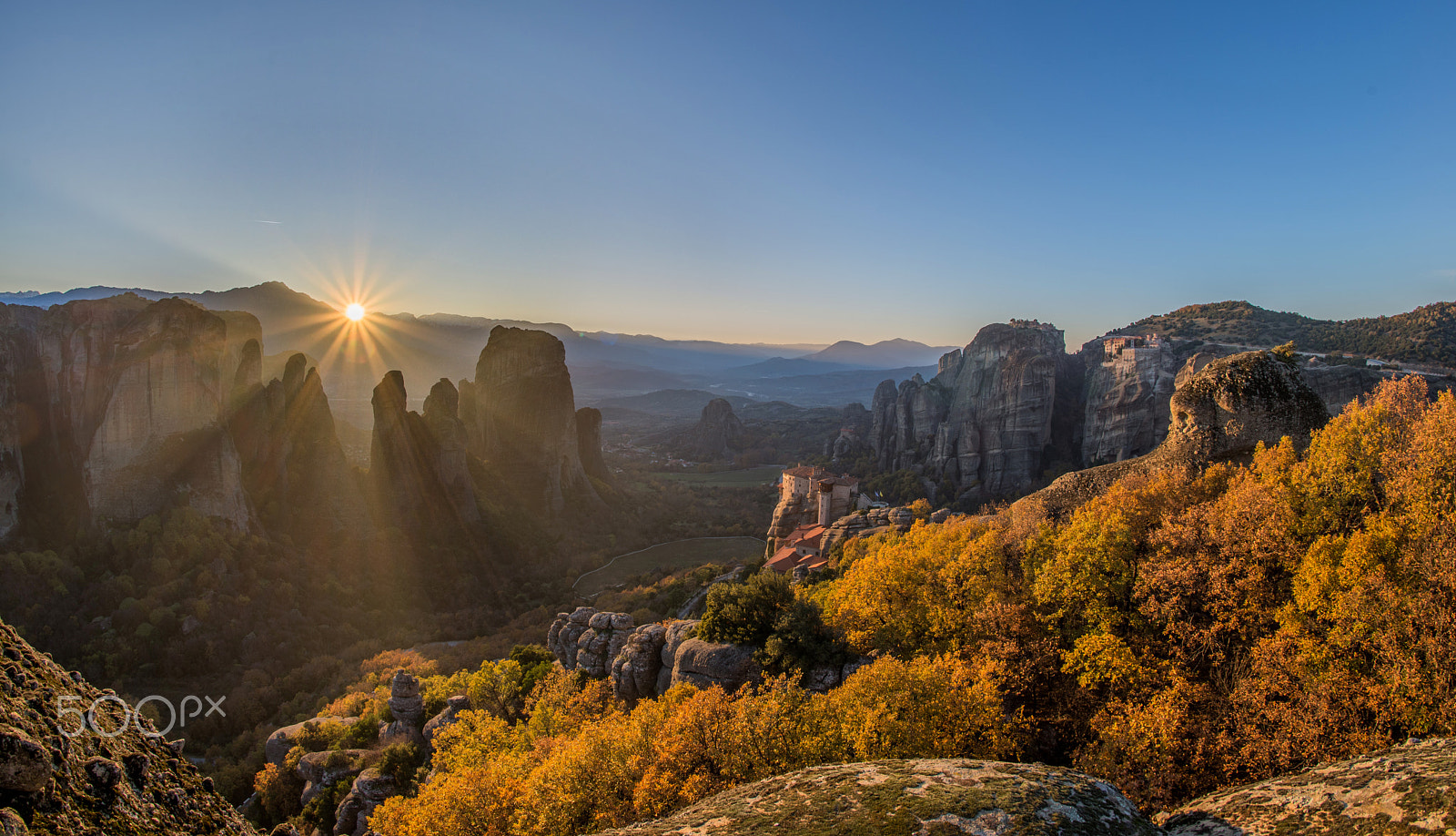 Samyang 12mm F2.8 ED AS NCS Fisheye sample photo. Holy sunset..!!!  meteora... photography