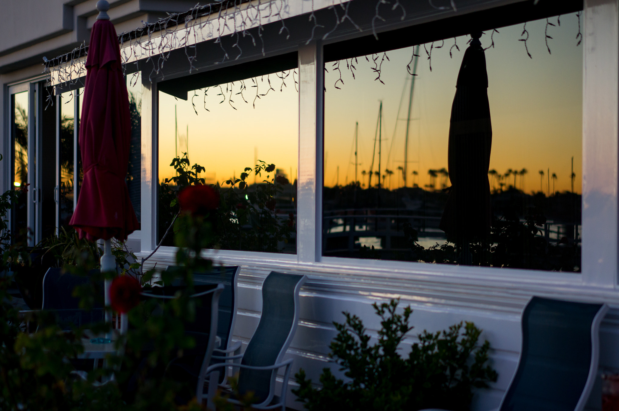 55mm F1.8 ZA sample photo. Sunset at balboa island, newport beach photography