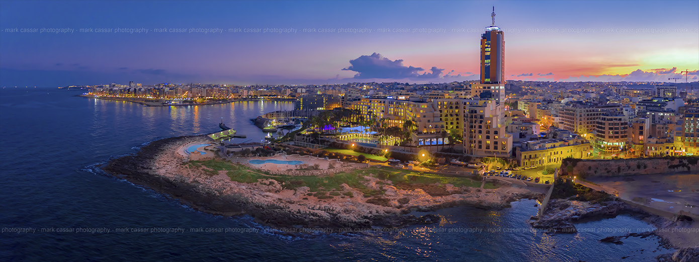 Nikon D7000 + Sigma 30mm F1.4 EX DC HSM sample photo. Sunset, hilton hotel, st julian's malta. photography