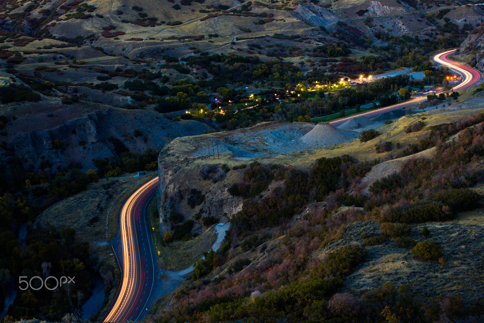 Canon EF 40mm F2.8 STM sample photo. Provo canyon light trails photography