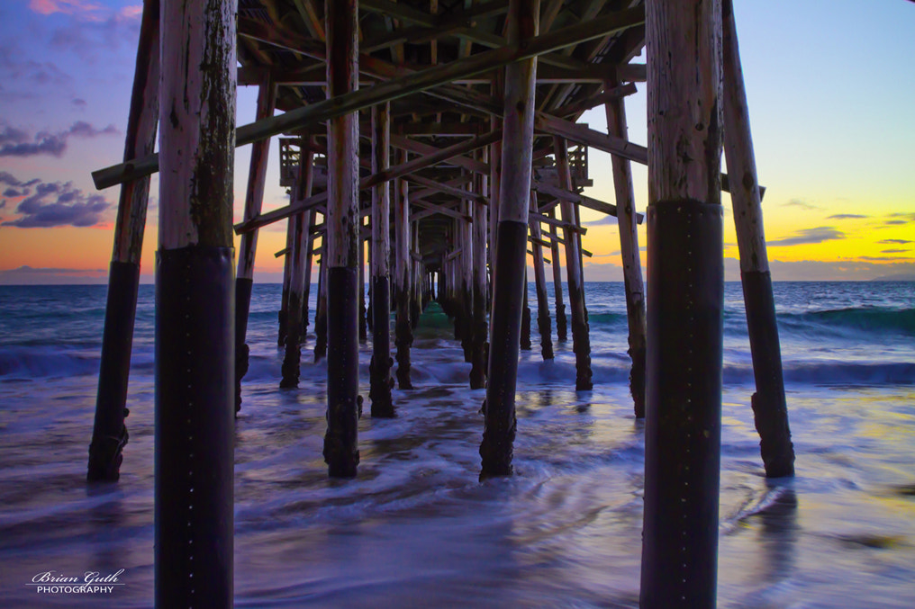Canon EOS 7D + Canon EF 20mm F2.8 USM sample photo. Pier dusk photography