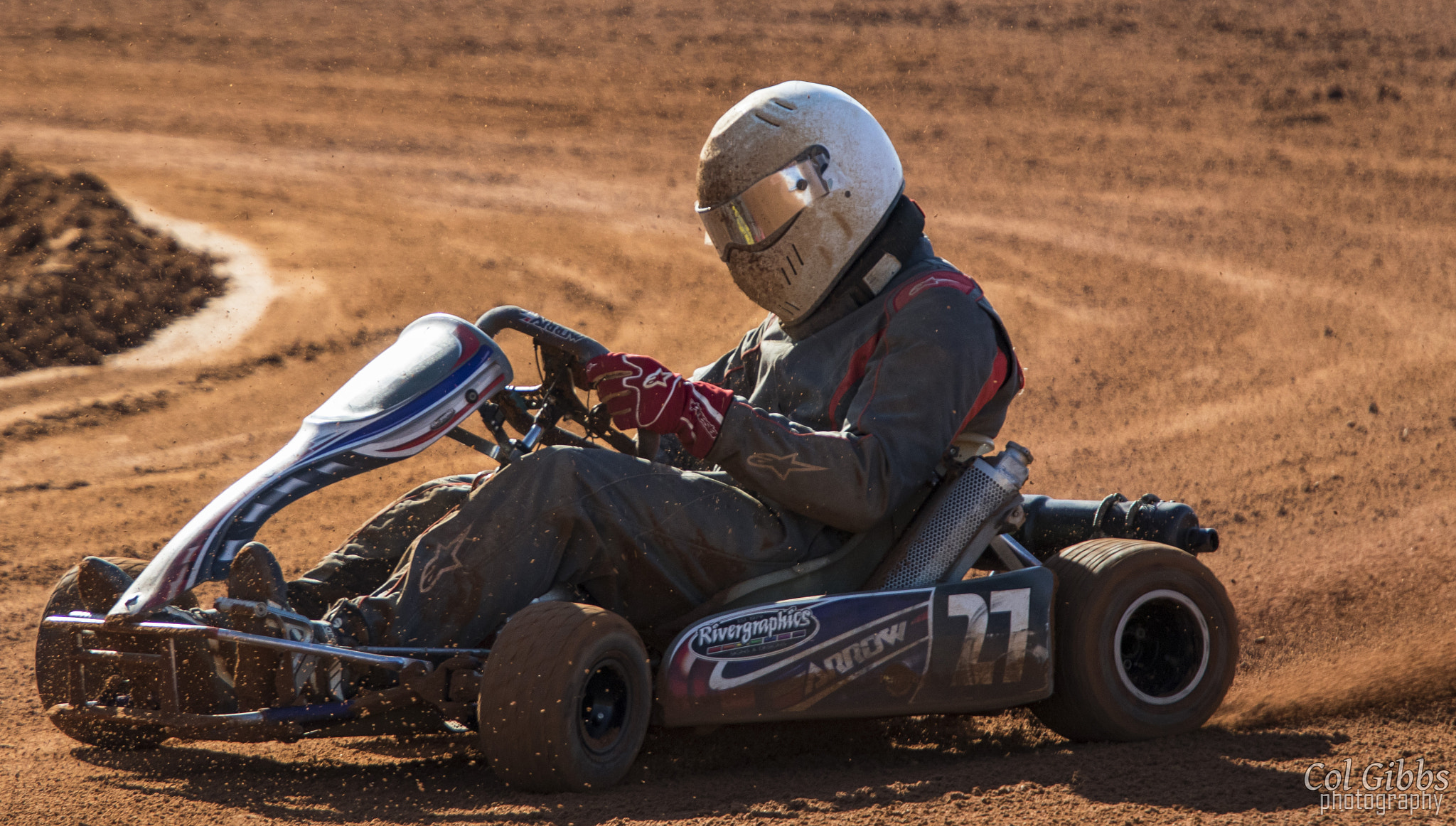 Canon EF 70-200mm F4L IS USM sample photo. Dirt kart photography