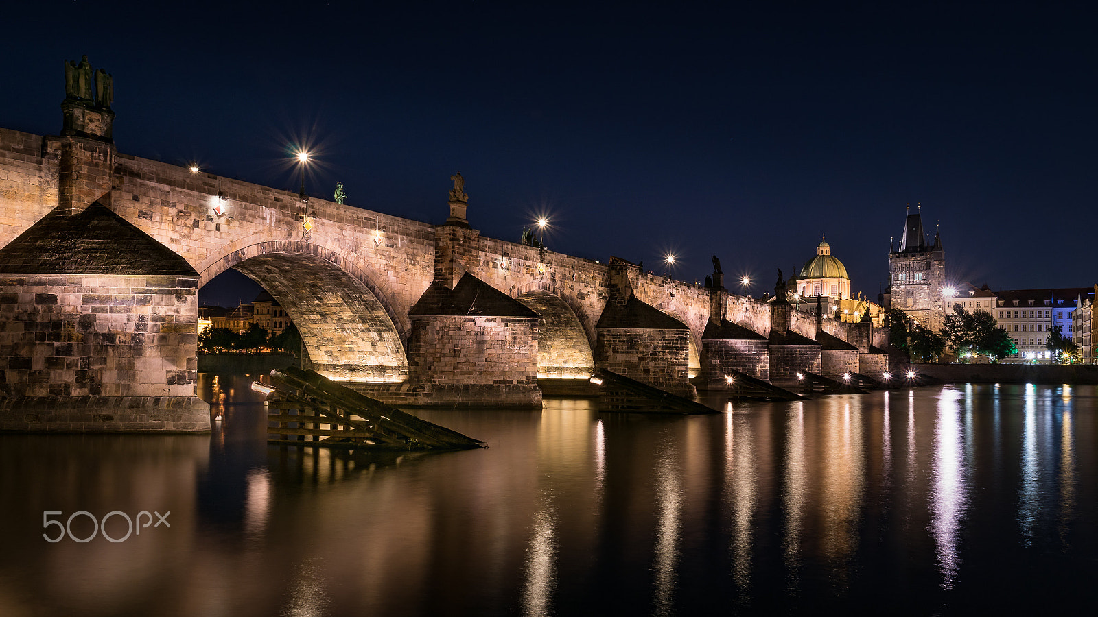 Sony ILCA-77M2 sample photo. Charles bridge at night photography