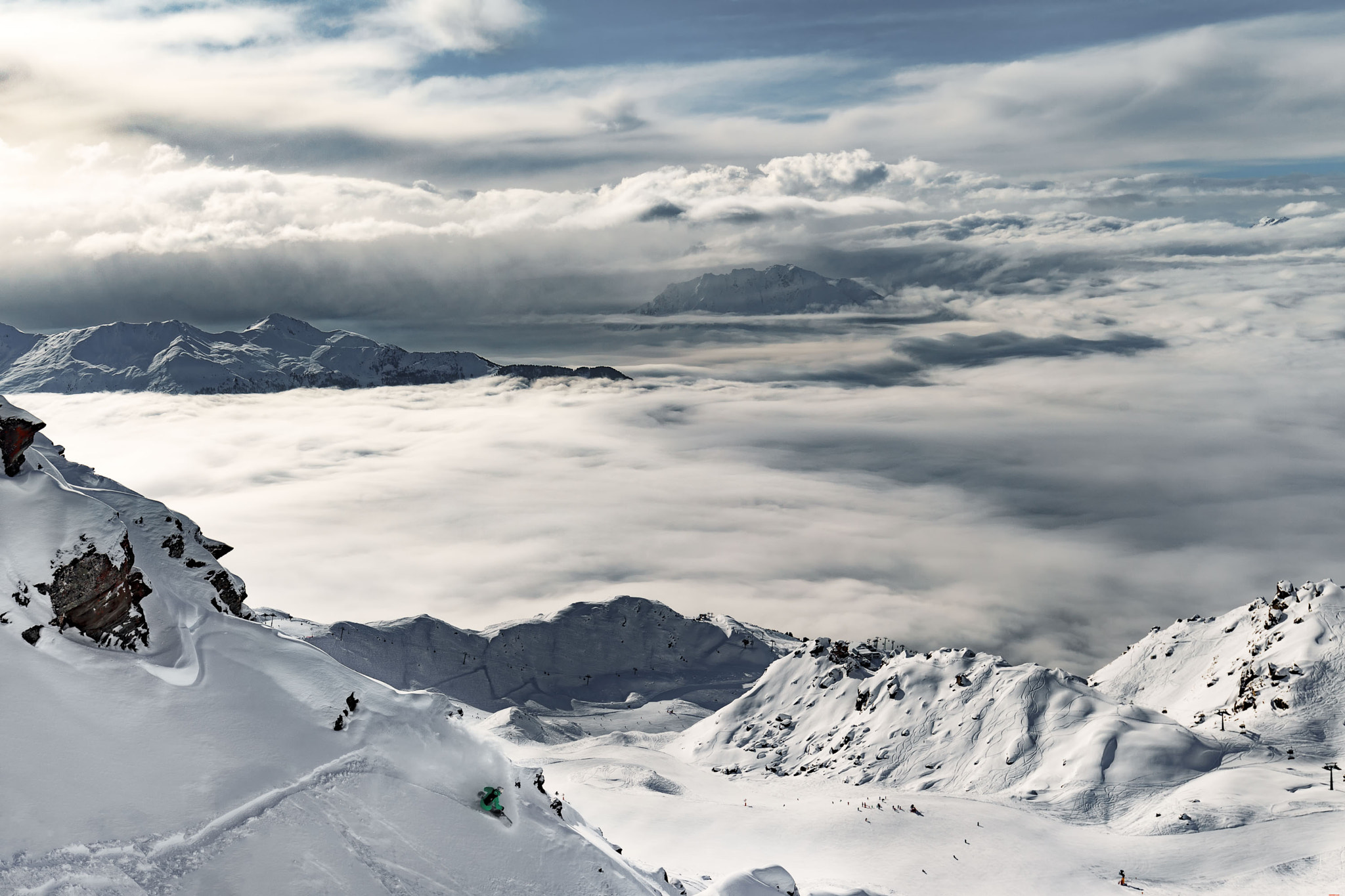 Canon EOS-1D Mark IV sample photo. Snowboard landscape photography