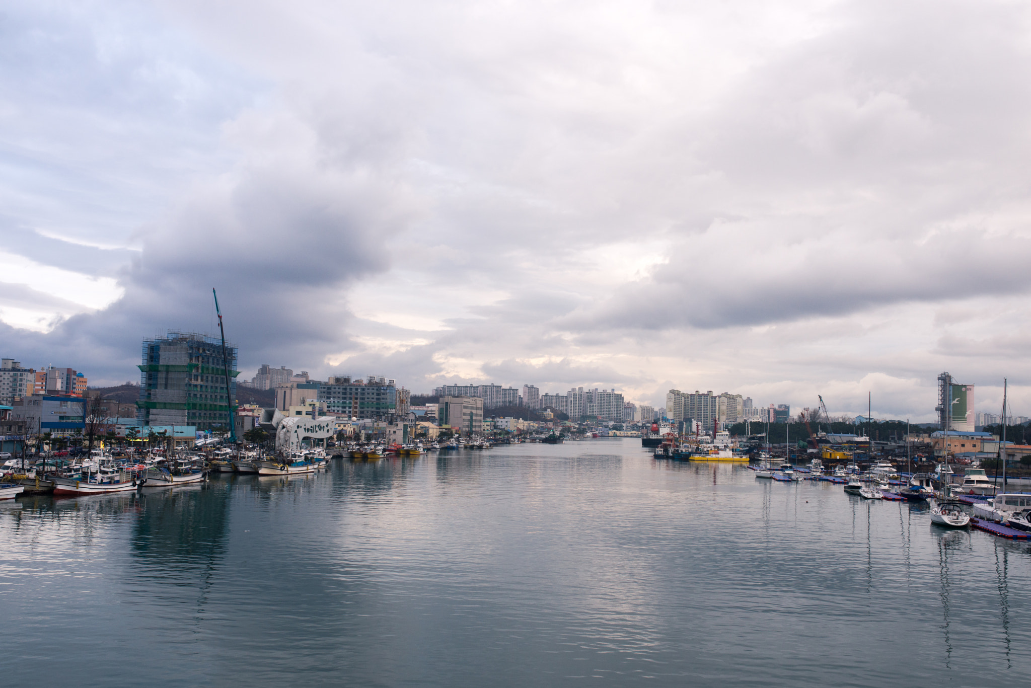 port at dawn