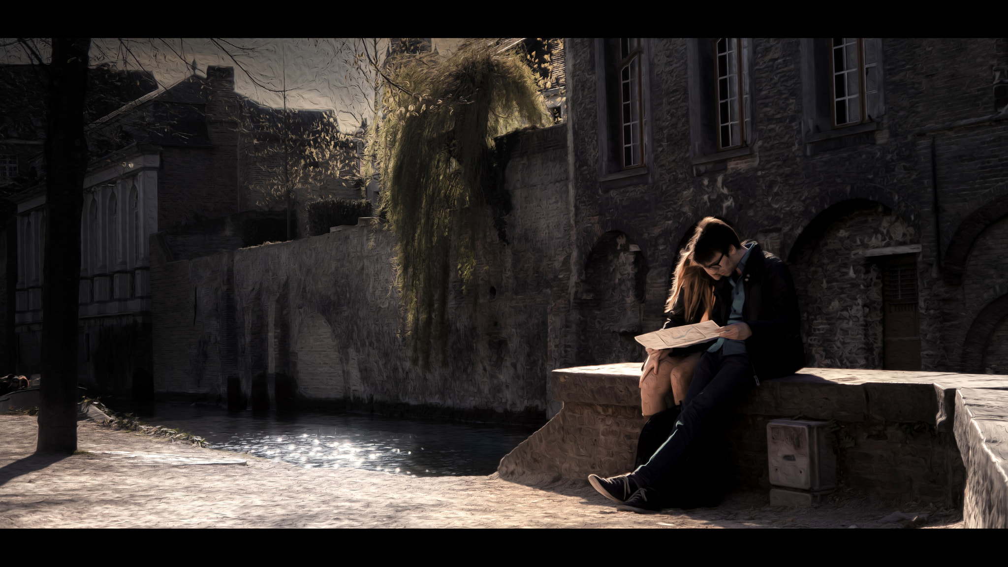 Panasonic Lumix DMC-GH2 sample photo. Street - couple in brugge - 2015 photography