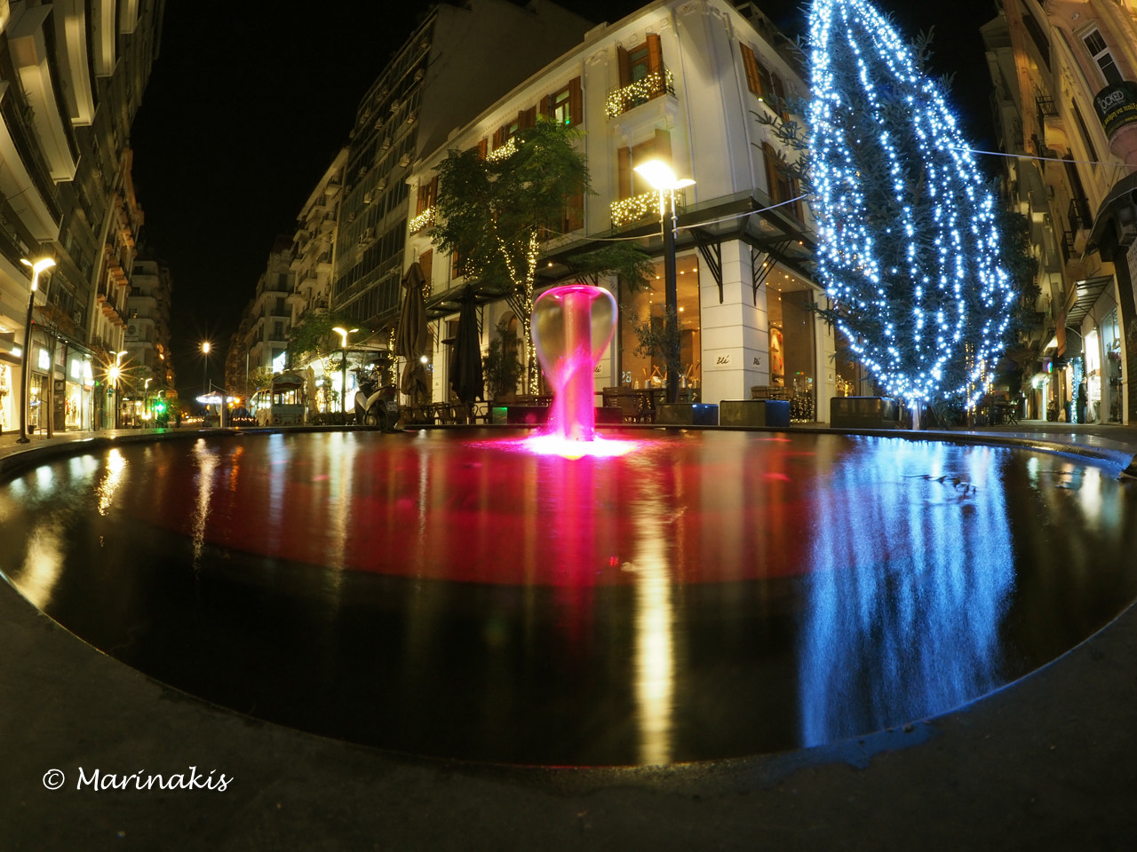 OLYMPUS M.8mm F1.8 sample photo. Thessaloniki @ night photography