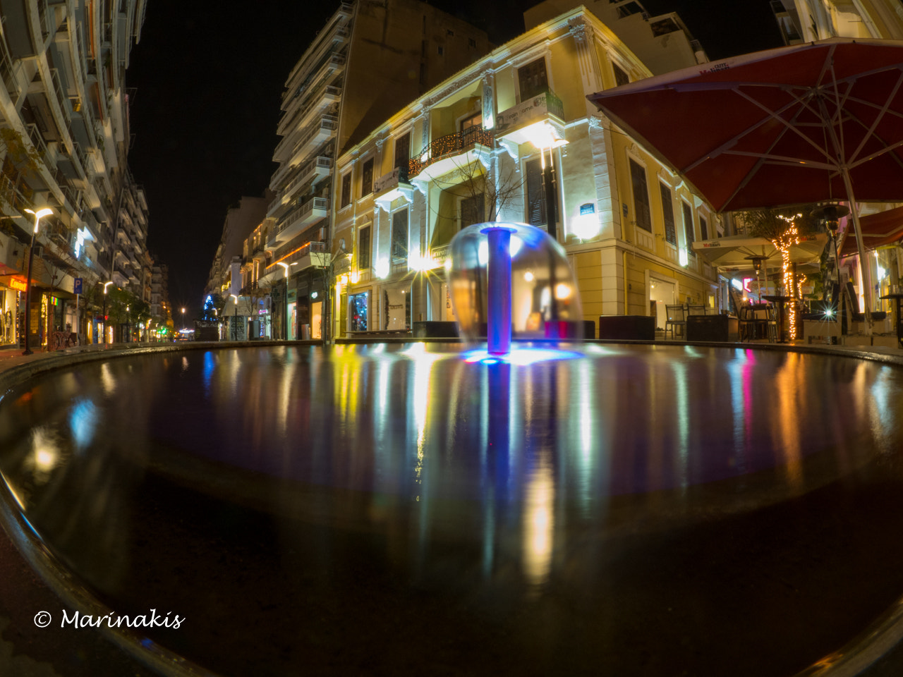 Olympus OM-D E-M5 II + OLYMPUS M.8mm F1.8 sample photo. Thessaloniki @ night photography