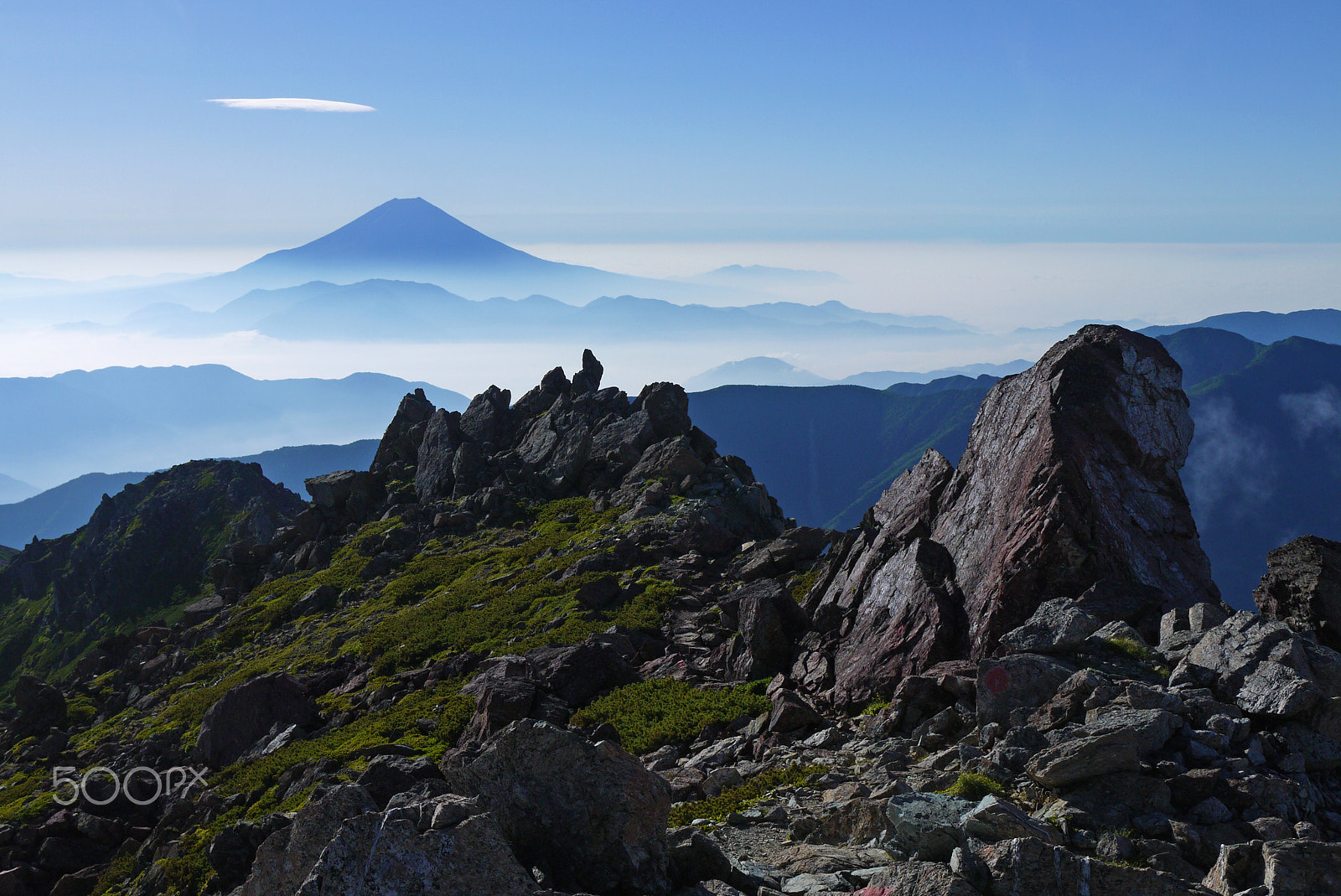 Panasonic Lumix DMC-GF2 sample photo. Mt fuji among the waves photography