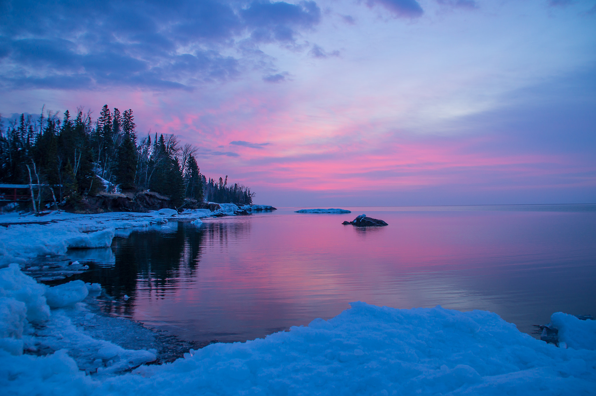 Sony SLT-A55 (SLT-A55V) sample photo. Sunrise over lake superior, minnesota photography