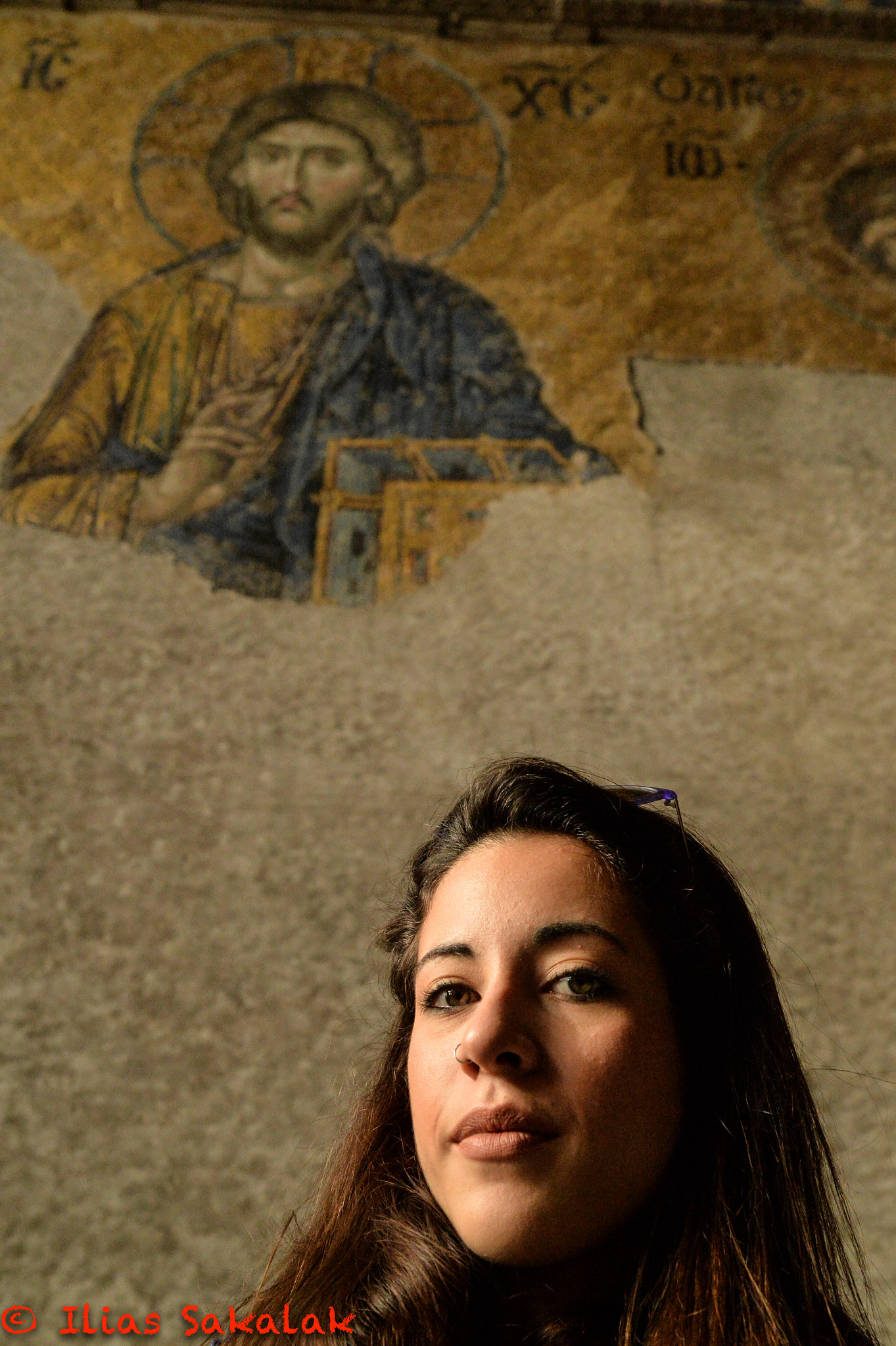 Nikon Df sample photo. Portrait in hagia sofia, istanbul photography