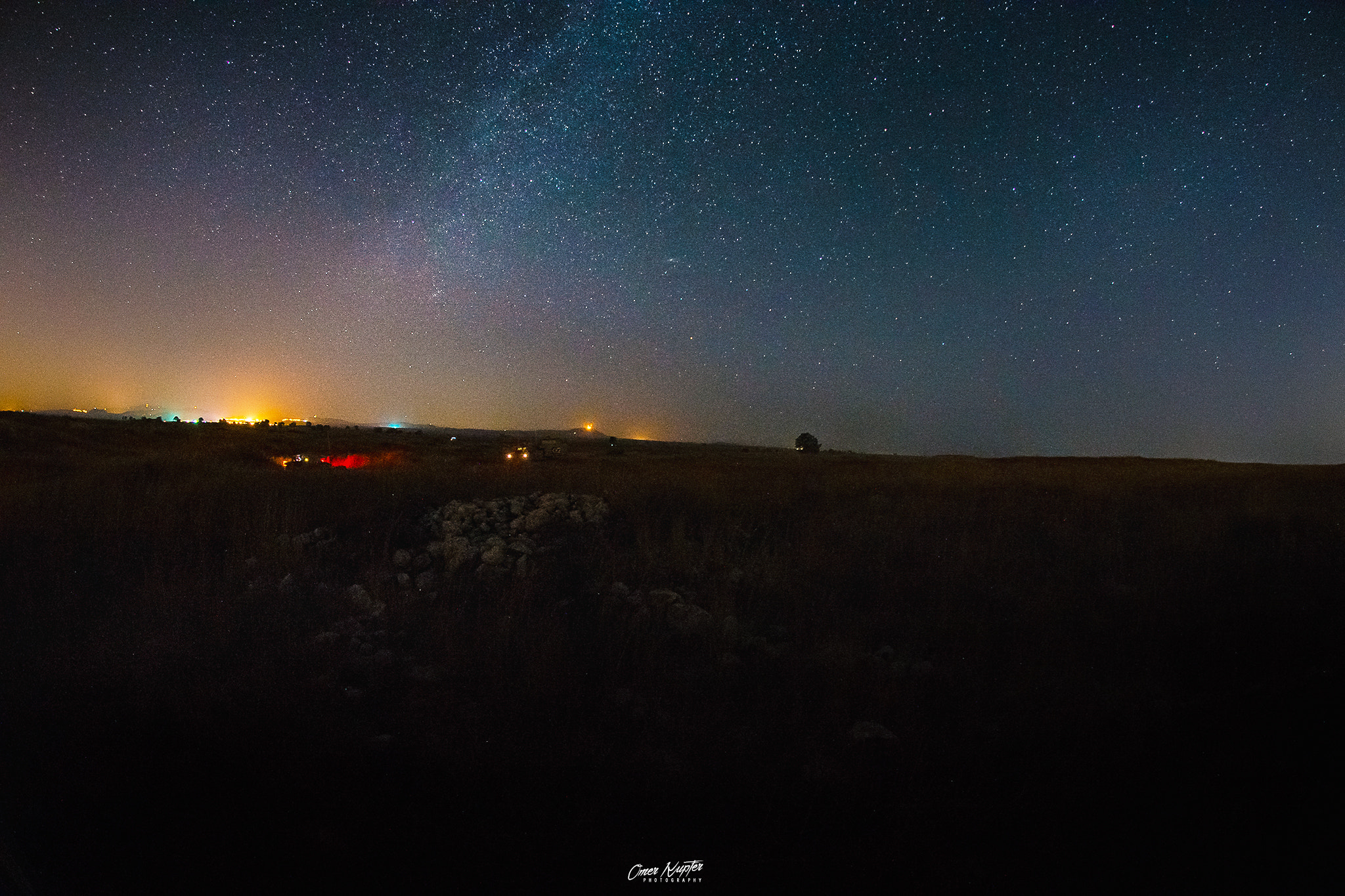 Nikon AF DX Fisheye-Nikkor 10.5mm F2.8G ED sample photo. Golan heights at night photography