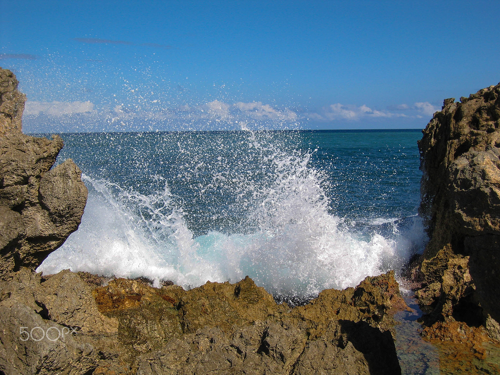 Canon POWERSHOT S60 sample photo. Wave photography