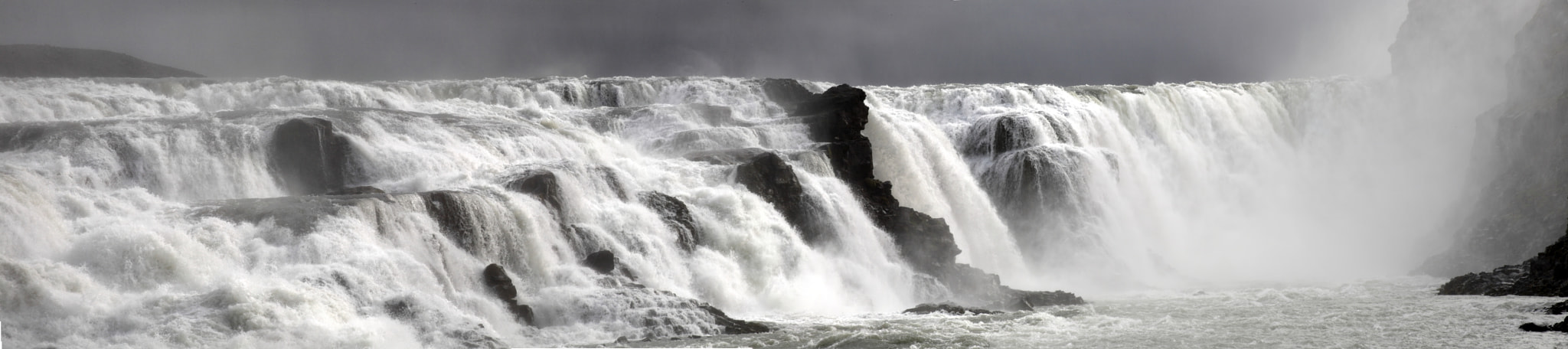 Canon EOS 5D + Tamron SP 70-300mm F4-5.6 Di VC USD sample photo. Gullfoss pano photography