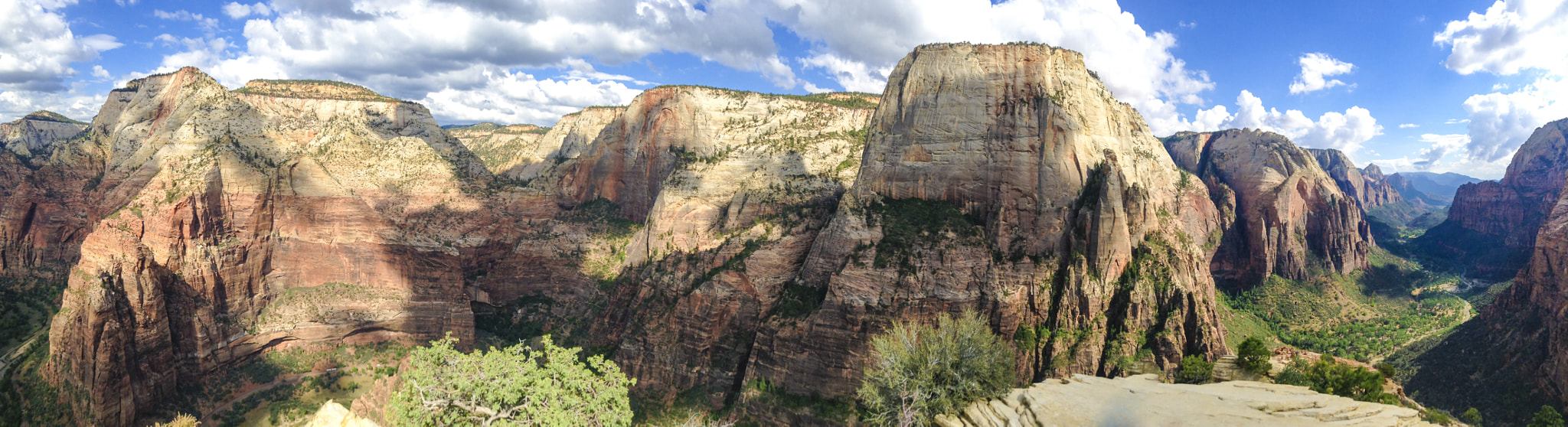 iPod touch back camera 3.3mm f/2.4 sample photo. Zion panorama from angels landing photography