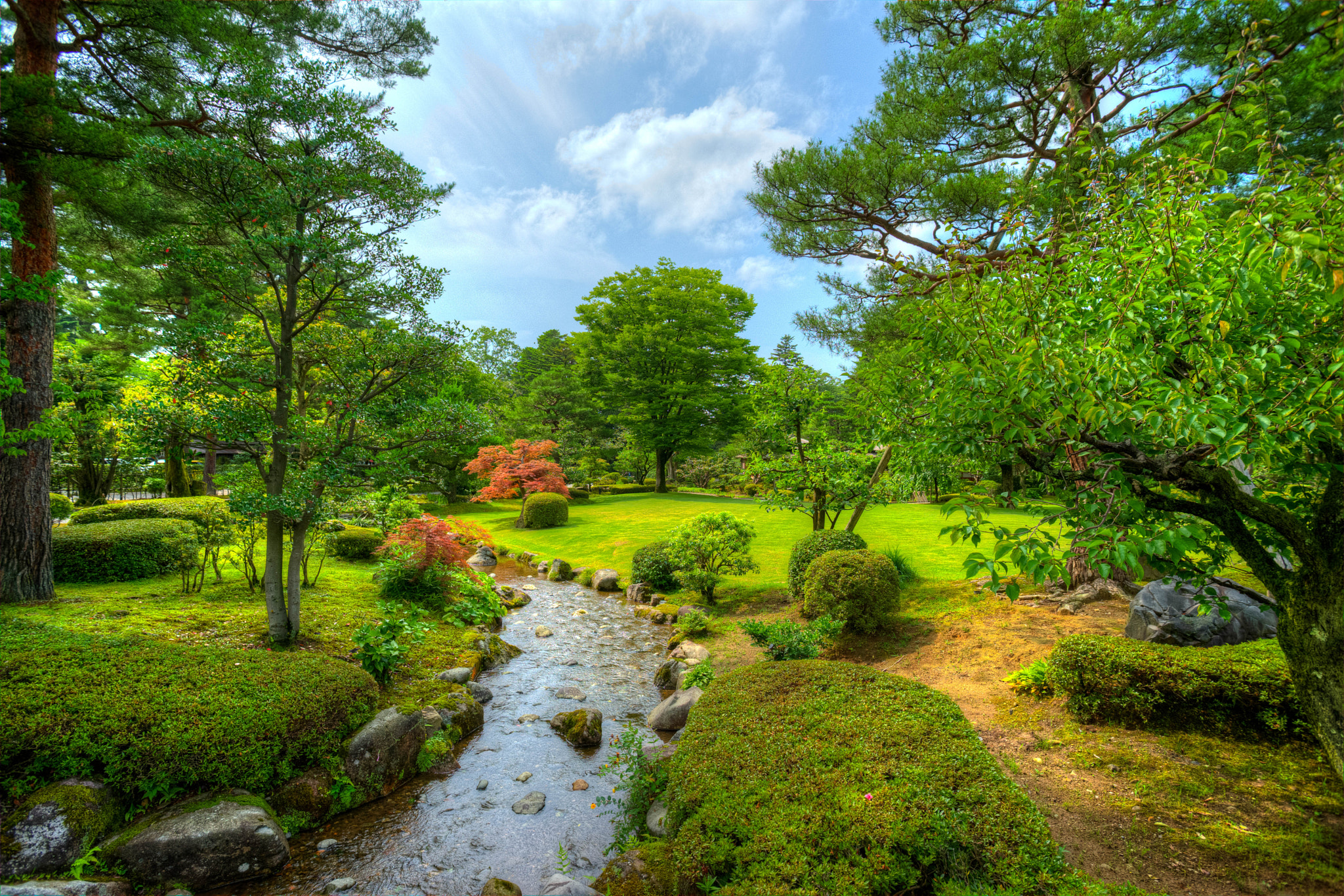 Sony a7 + Canon EF 17-40mm F4L USM sample photo. A stream in the park. photography