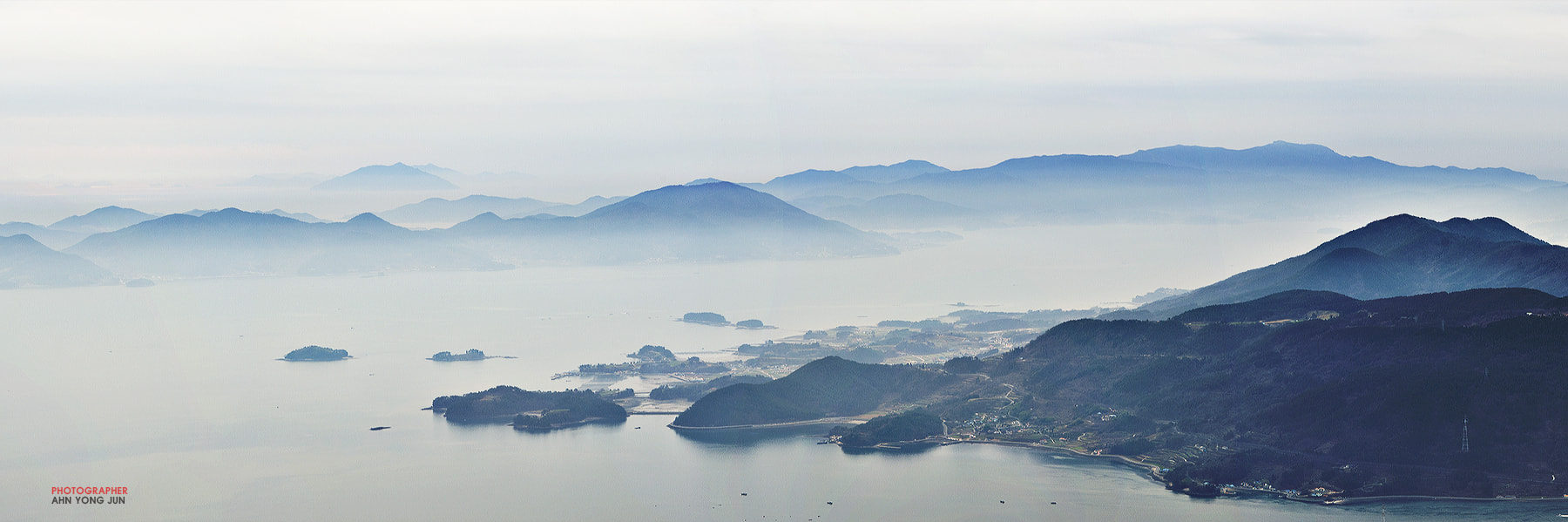 Nikon D3 + AF Micro-Nikkor 105mm f/2.8 sample photo. Namhae island from mt. kumo photography