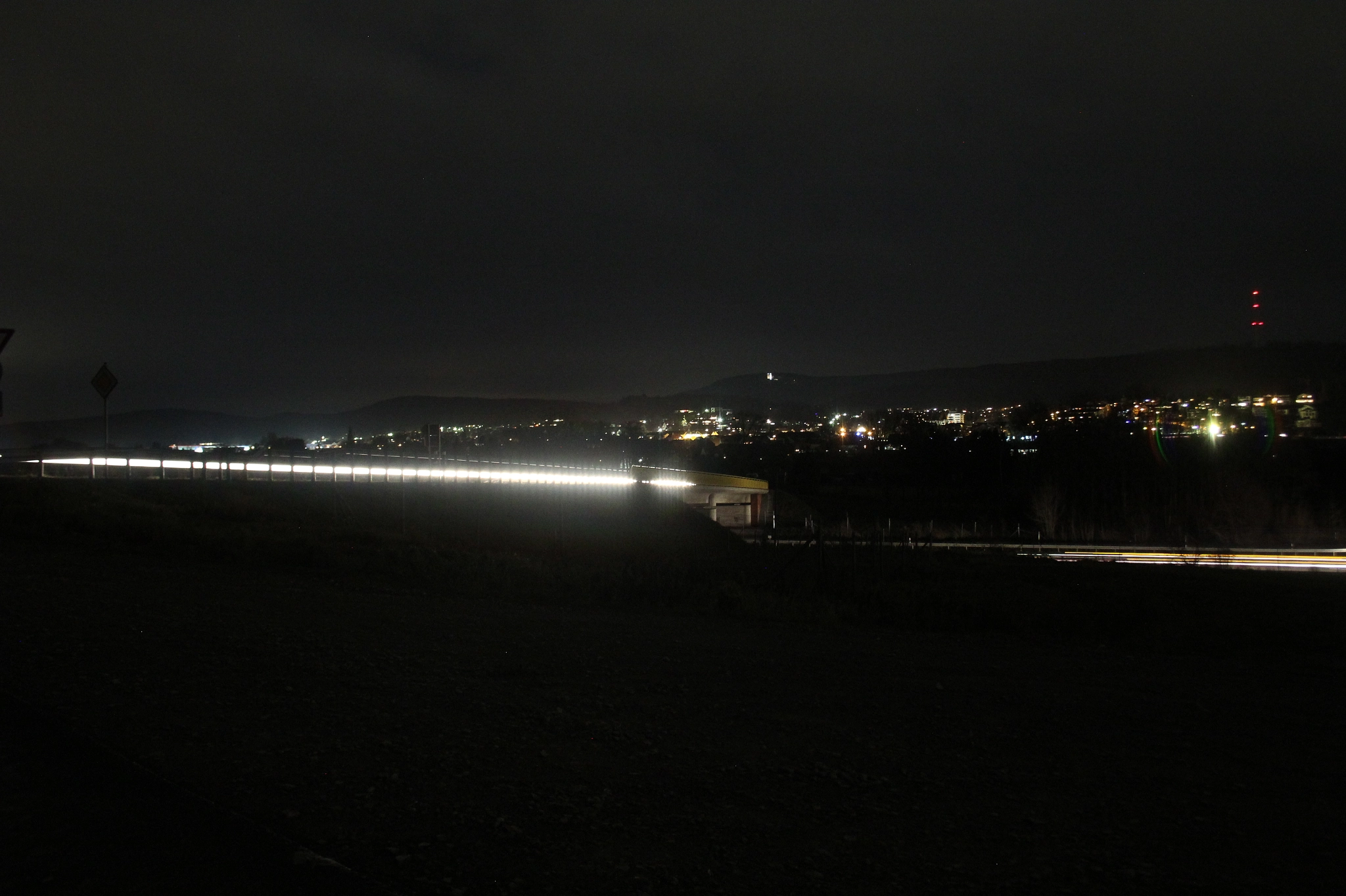 Canon EF-S 18-55mm F3.5-5.6 sample photo. Moving lights photography