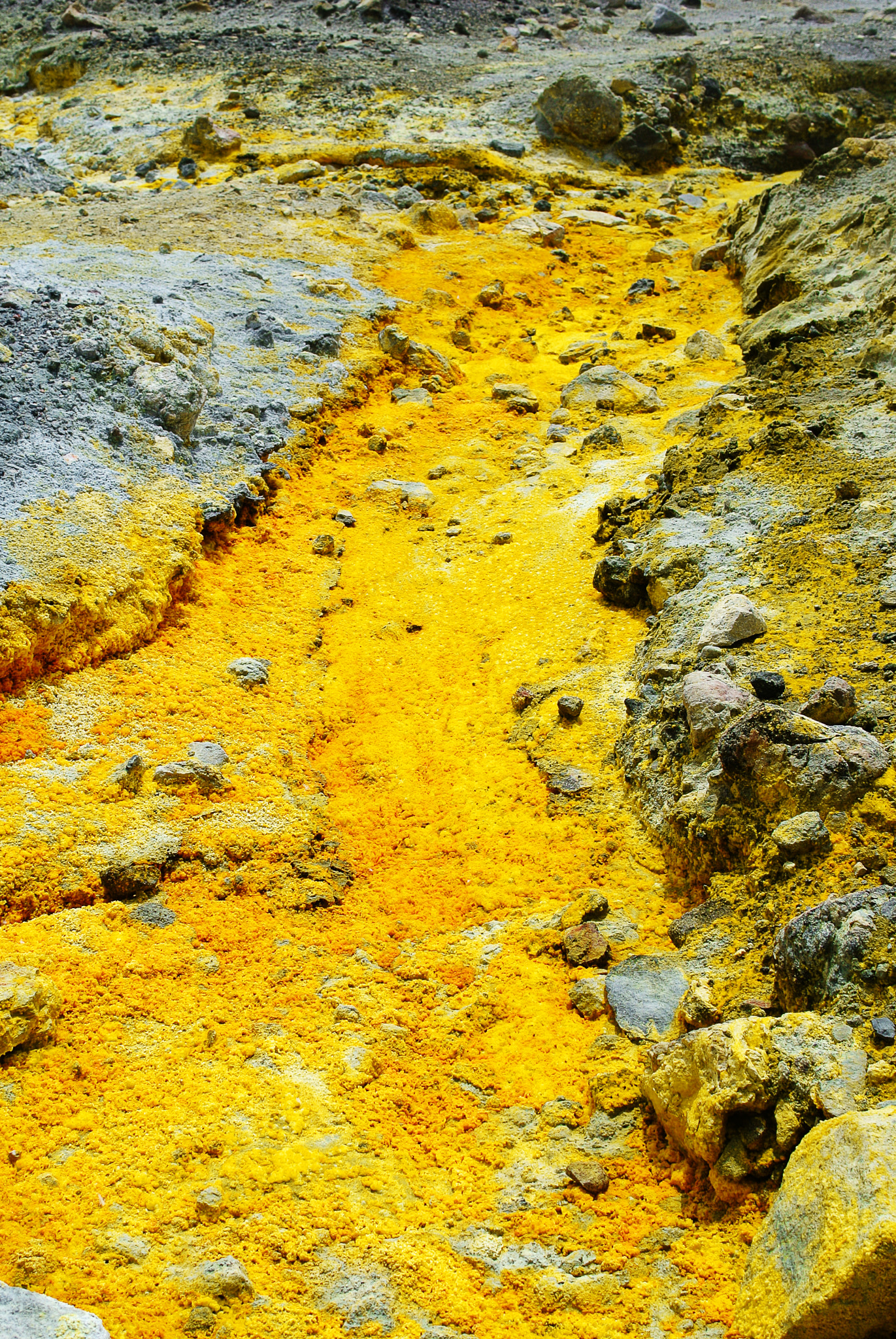 Nikon 1 V1 + Nikon 1 Nikkor 18.5mm F1.8 sample photo. White island volcano - new zealand - yellow river 2 photography