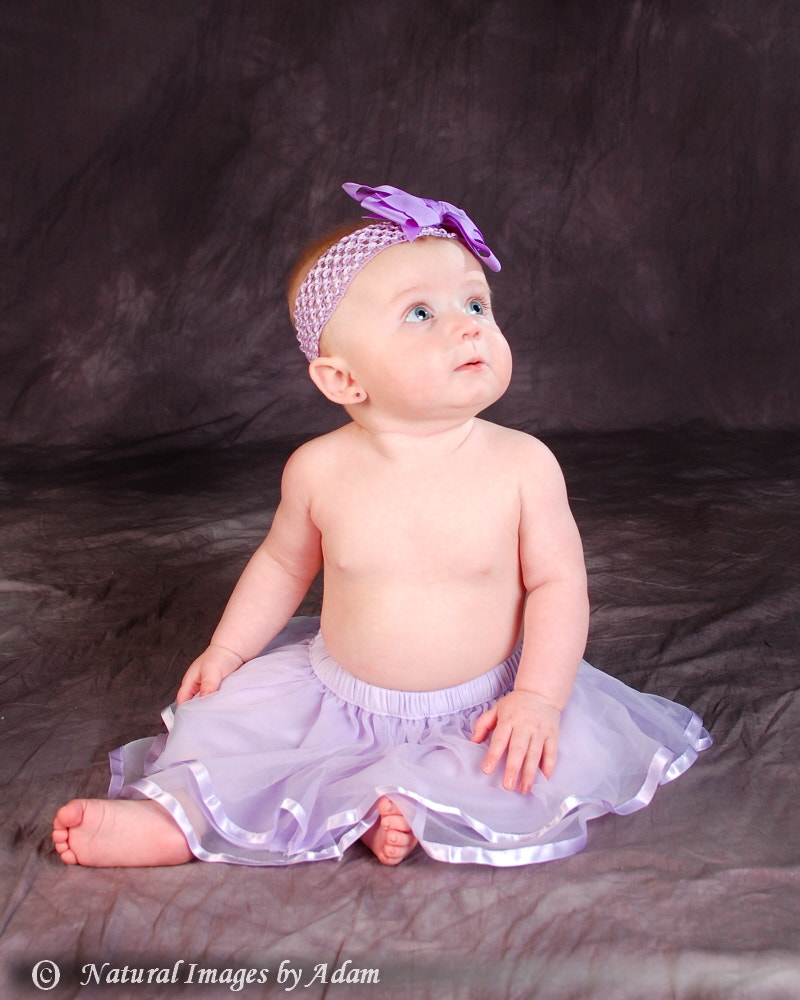 Nikon D40 sample photo. Violet bow baby girl - six(ish) months old photography