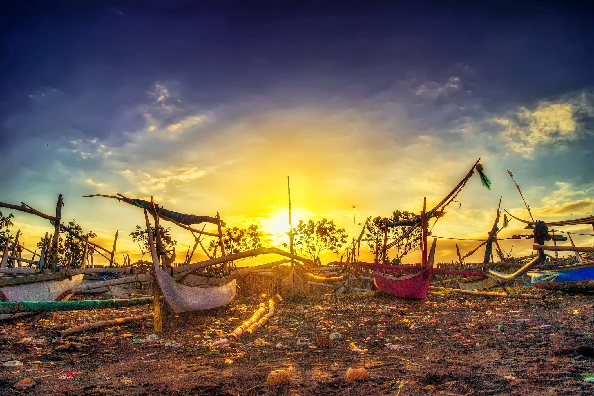 Sony Alpha DSLR-A560 sample photo. Sunset di pantai blimbingsari photography