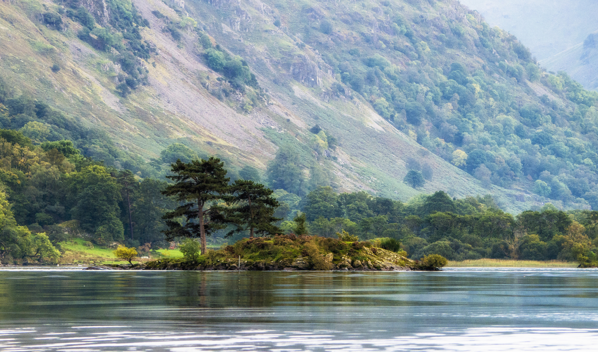 Panasonic Lumix G Vario 45-200mm F4-5.6 OIS sample photo. Ullswater island photography