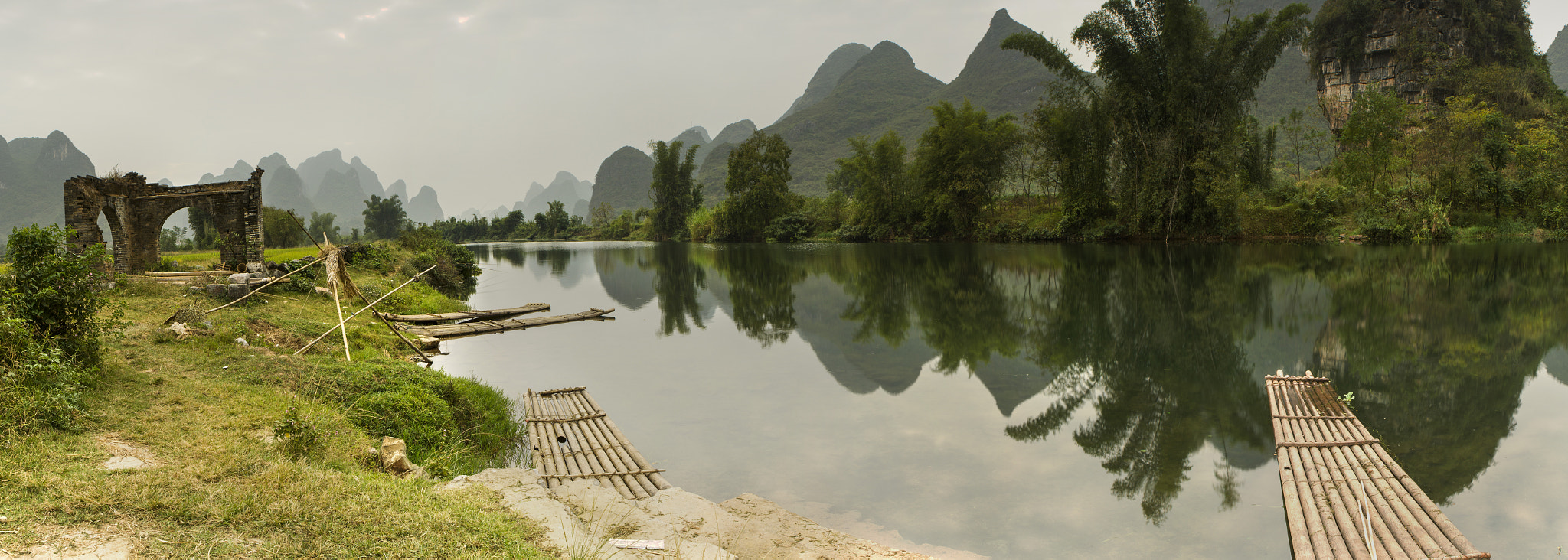 Canon EF 24-70mm F2.8L USM sample photo. Yulong river reflections, china photography