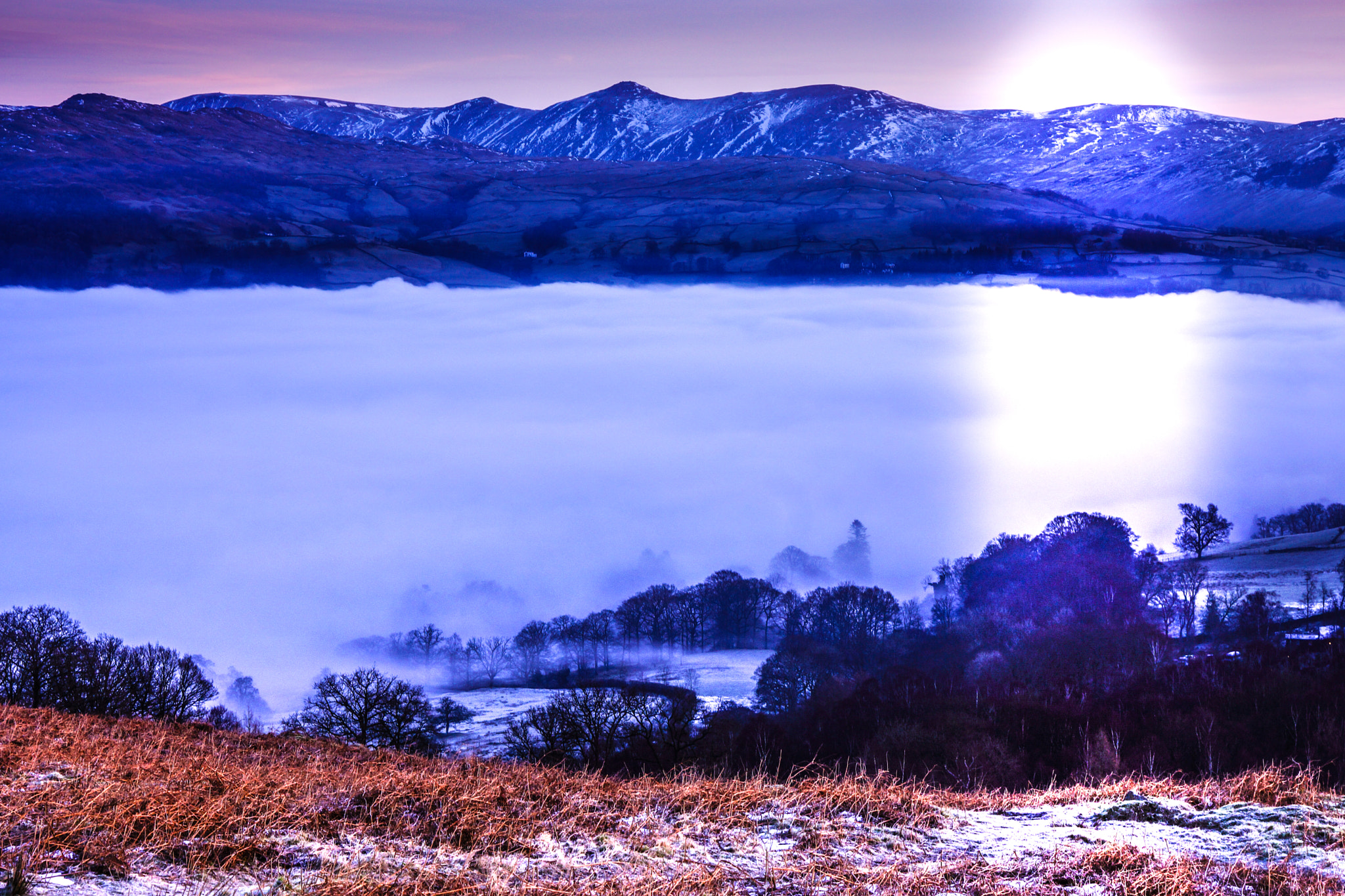 Sony Alpha NEX-7 + 24-70mm F4 ZA OSS sample photo. Milky sunrise over windermere photography