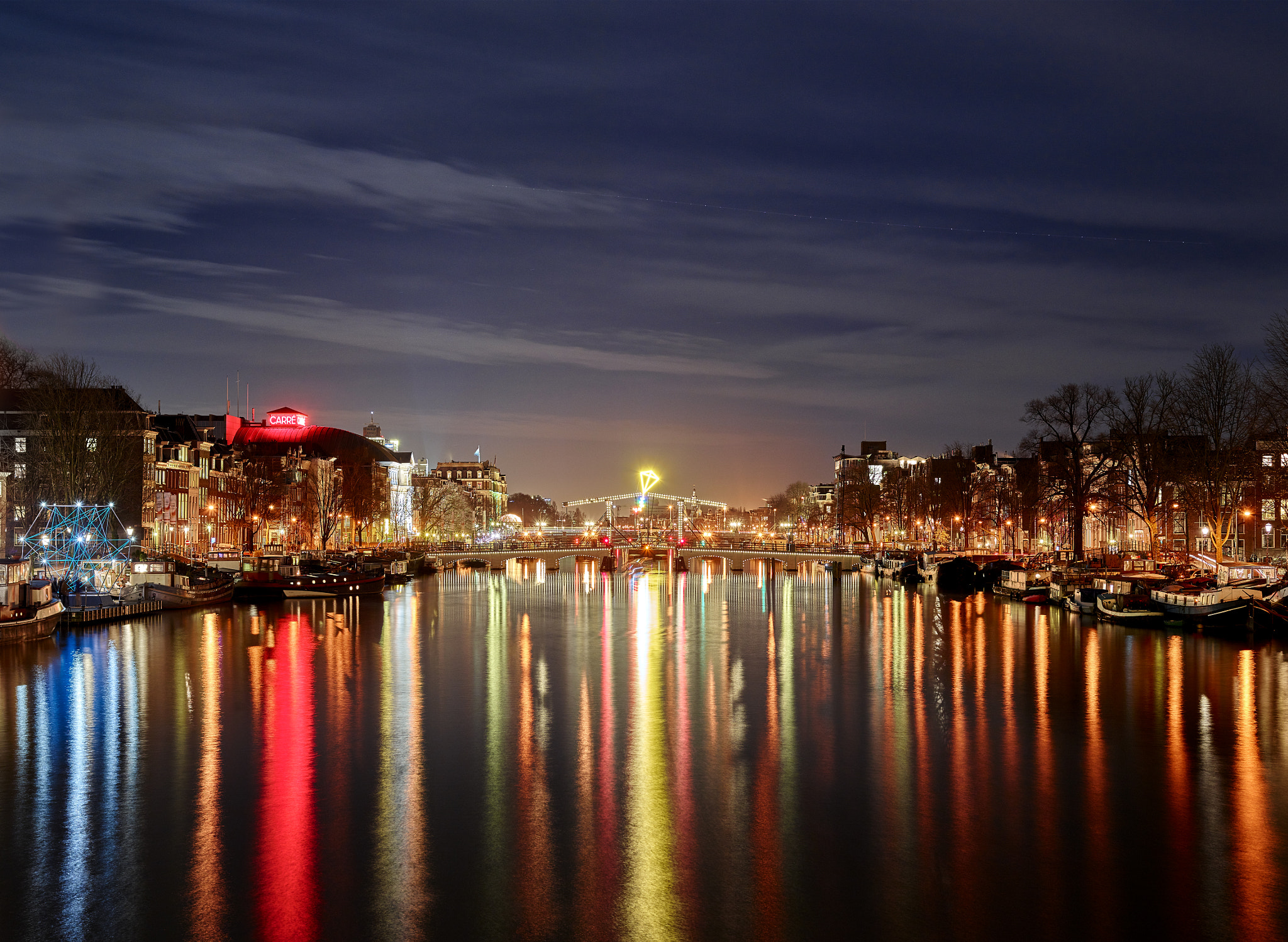 Phase One IQ280 sample photo. Amsterdam by night photography