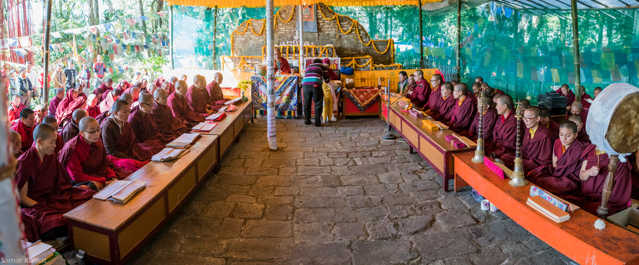 Sony a7R II + Canon EF 24-70mm F2.8L USM sample photo. Festival at norbugan monastary photography
