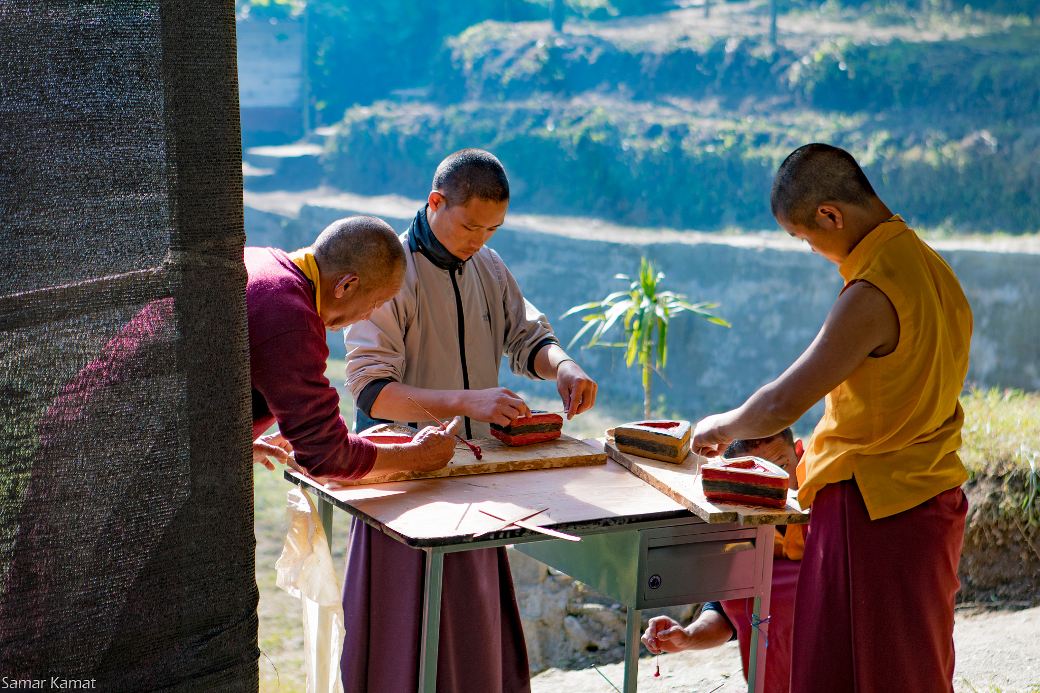 Sony a7R II + Canon EF 24-70mm F2.8L USM sample photo. Monks at singhik monastary photography