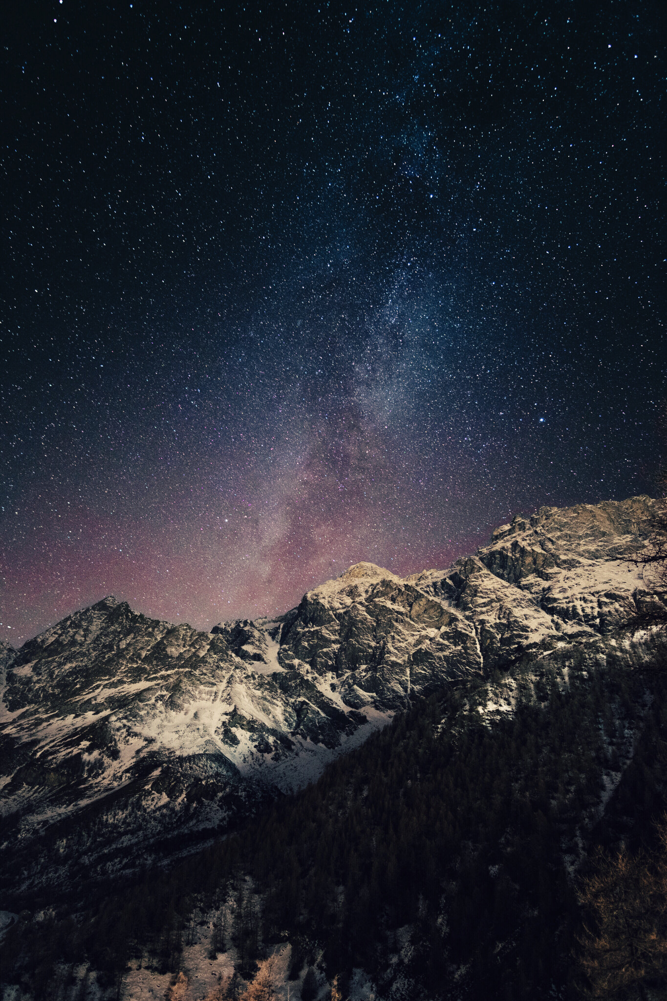 12,0 mm sample photo. Milky way from cervinia, italy photography