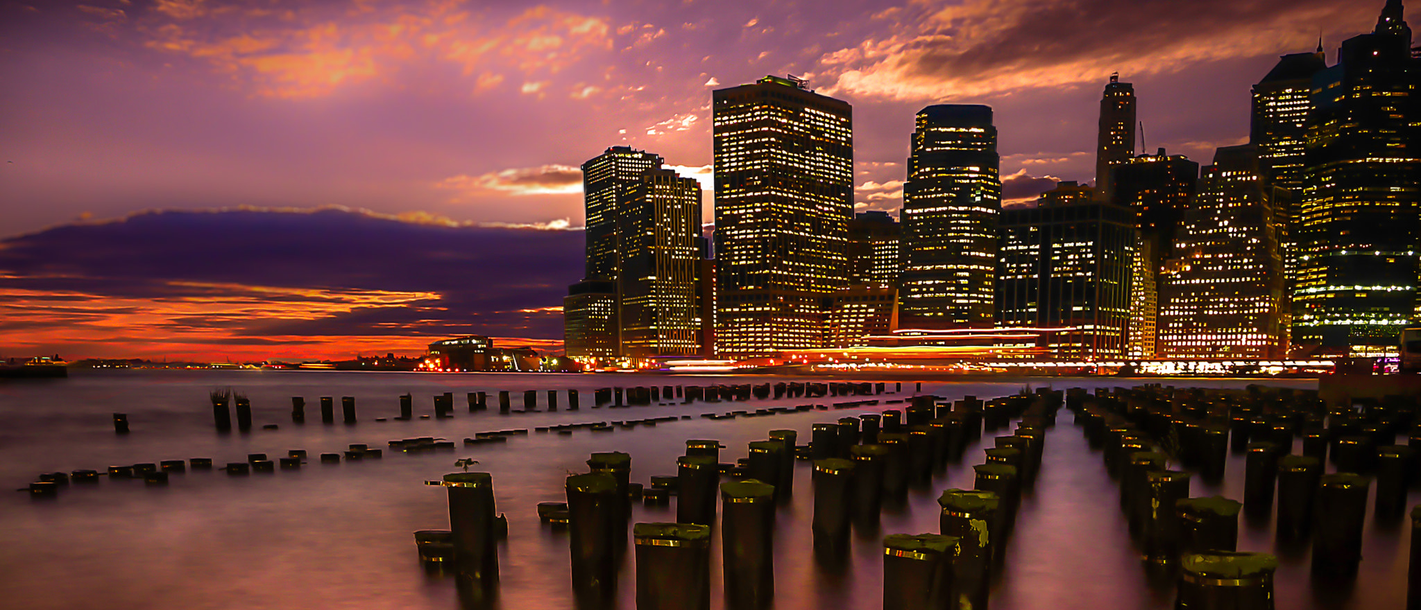 Panasonic Lumix DMC-GX7 + Panasonic Lumix G Vario 7-14mm F4 ASPH sample photo. Brooklyn sticks sunset photography