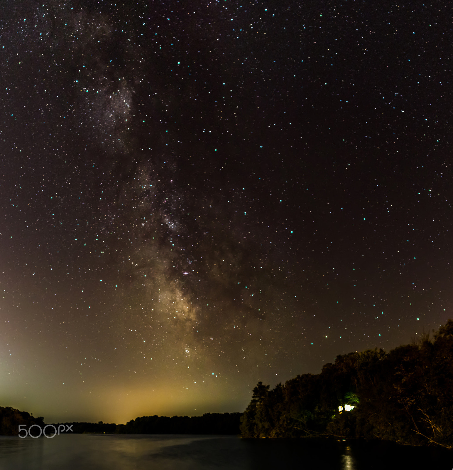 Nikon D3100 + Samyang 12mm F2.8 ED AS NCS Fisheye sample photo. Milky way over the lake photography