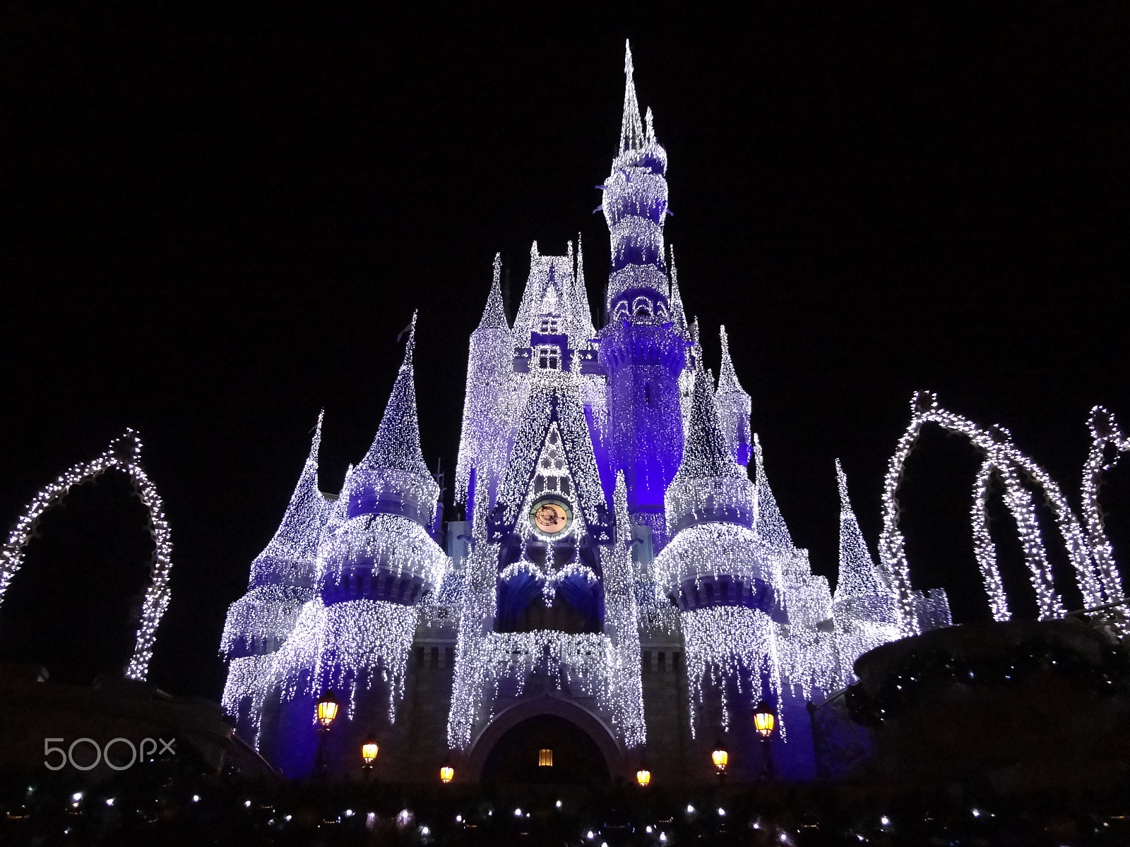 Sony DSC-WX9 sample photo. Cinderella castle, walt disney world photography