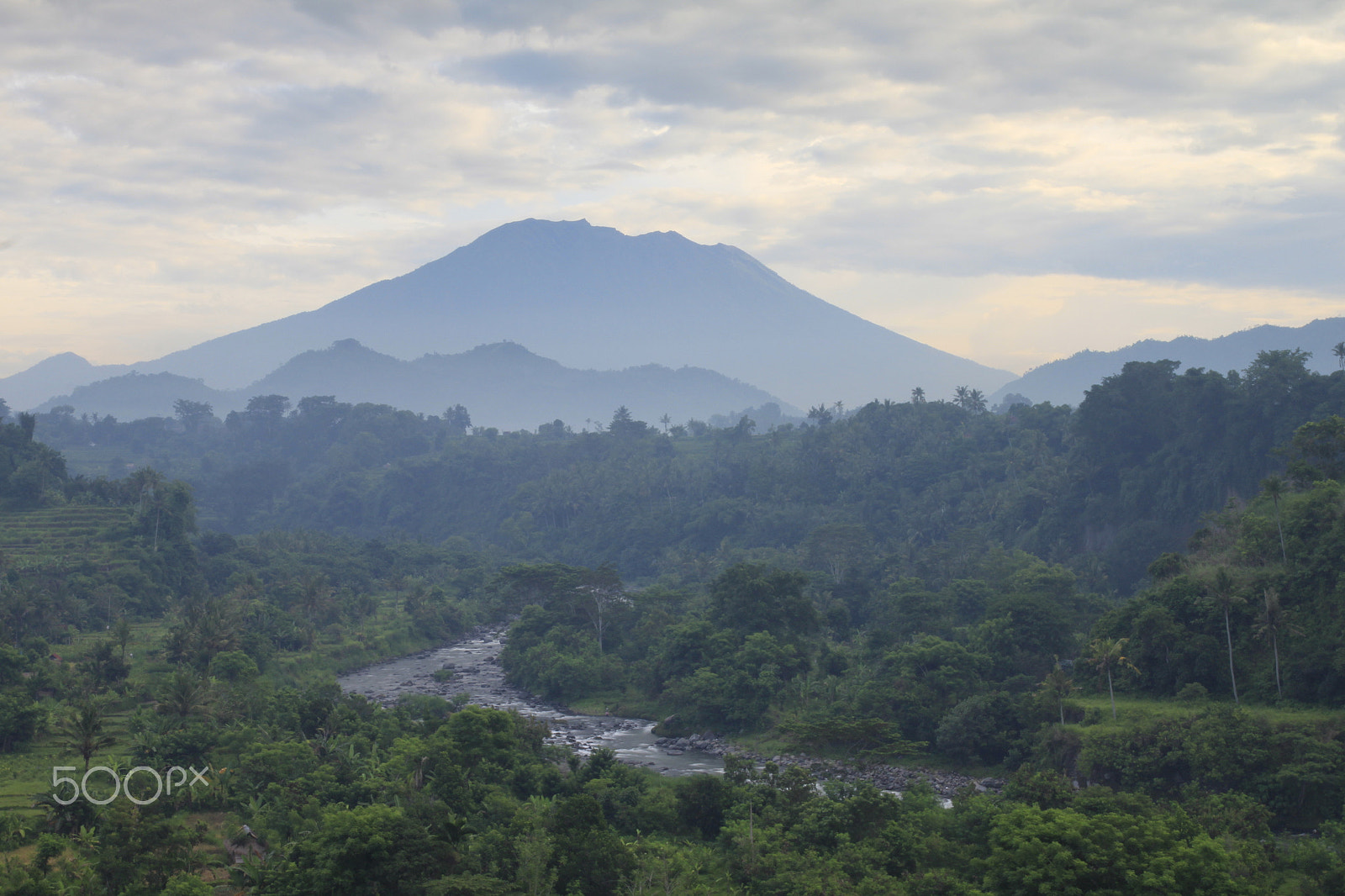 Canon EOS 500D (EOS Rebel T1i / EOS Kiss X3) + Canon EF 17-40mm F4L USM sample photo. Bali, mountain, river photography