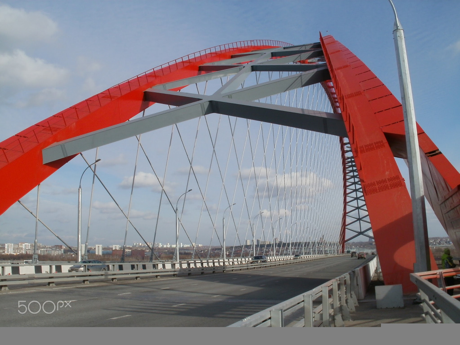 Olympus FE47,X43 sample photo. Novosibirsk, bugrinsky bridge, photography