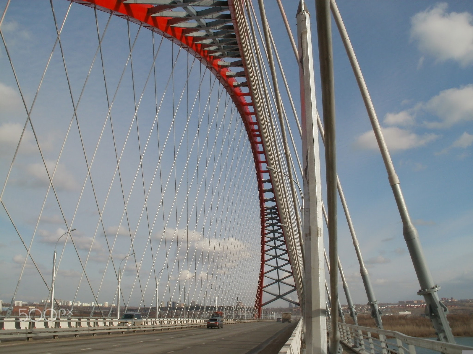Olympus FE47,X43 sample photo. Novosibirsk, bugrinsky bridge, photography