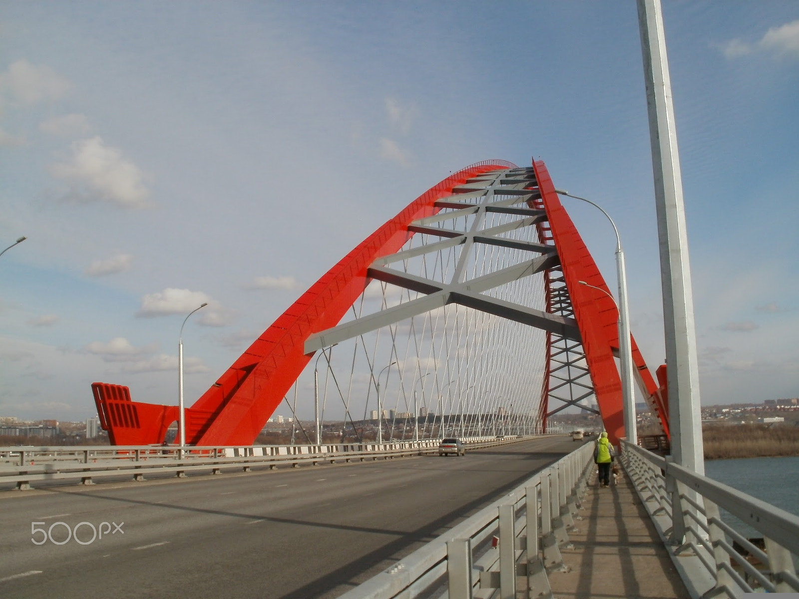 Olympus FE47,X43 sample photo. Novosibirsk, bugrinsky bridge, photography