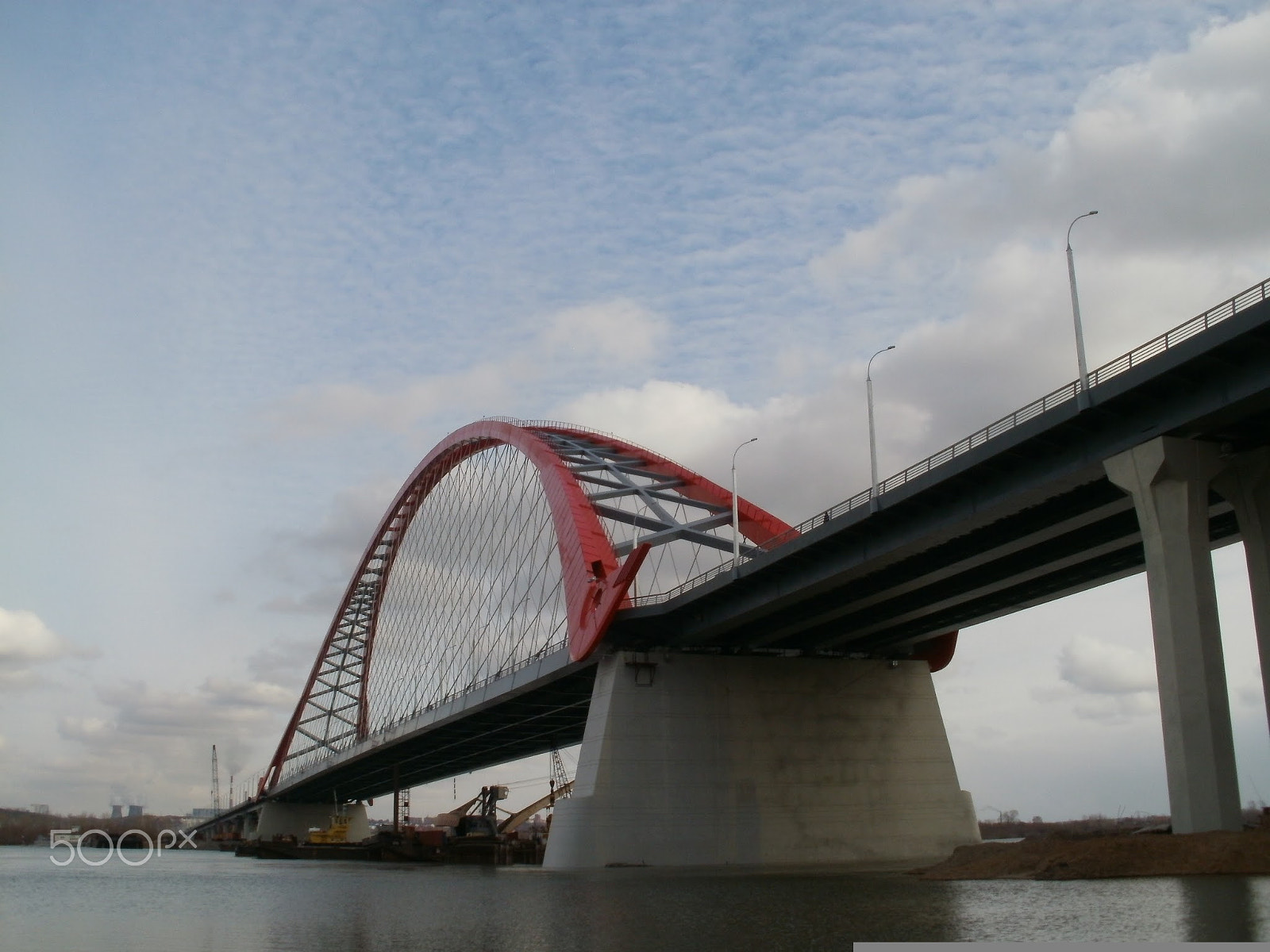 Olympus FE47,X43 sample photo. Novosibirsk, bugrinsky bridge, photography