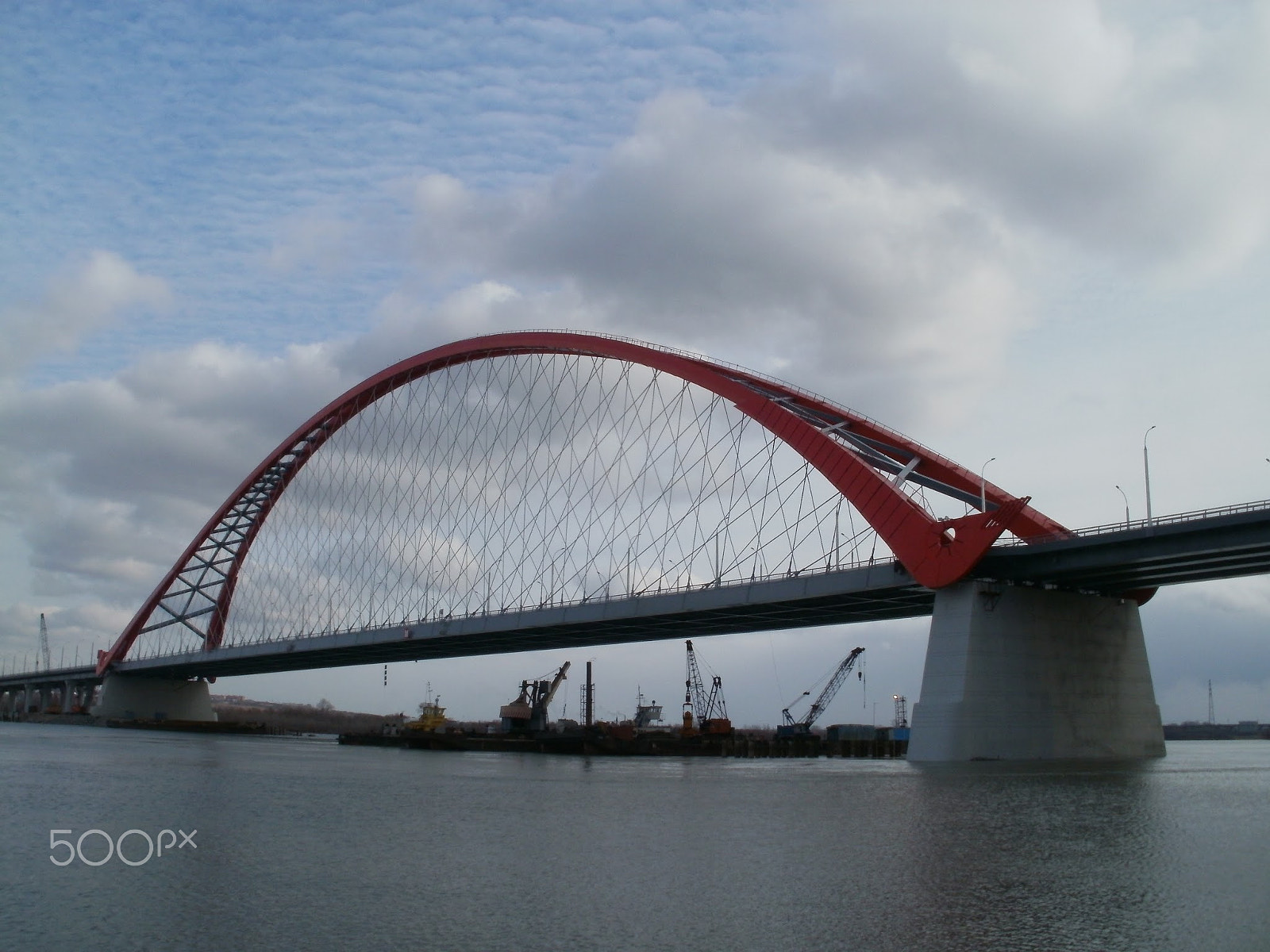 Olympus FE47,X43 sample photo. Novosibirsk, bugrinsky bridge, photography