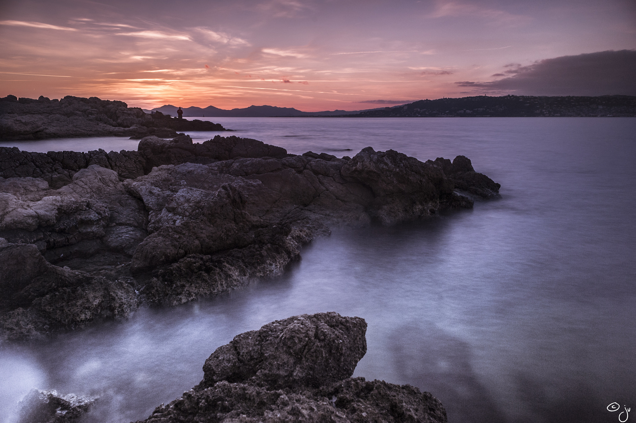 Nikon D3 + Nikon AF Nikkor 24mm F2.8D sample photo. Sunset cap d'antibes photography