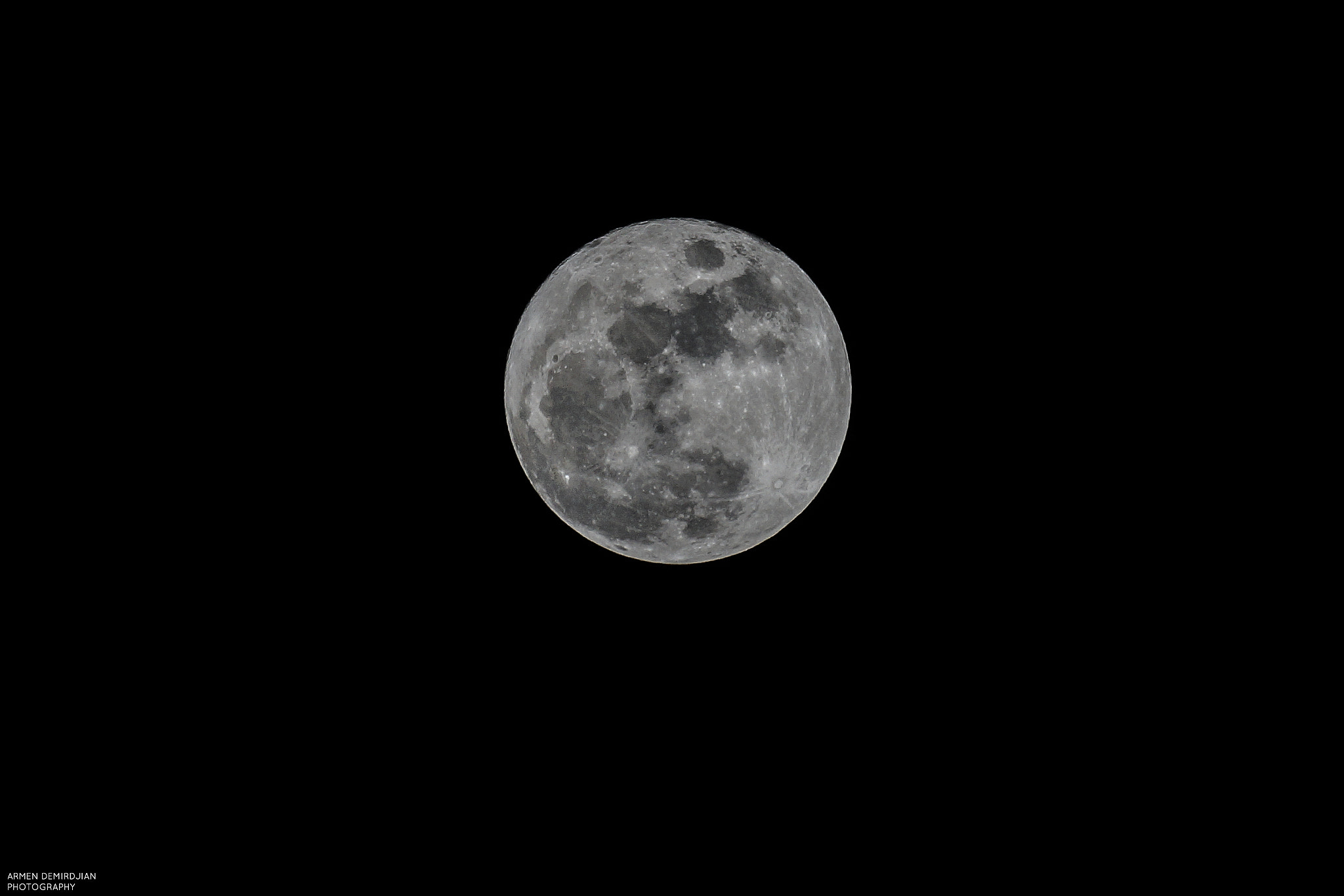 Sony 500mm F8 Reflex sample photo. Full moon december photography