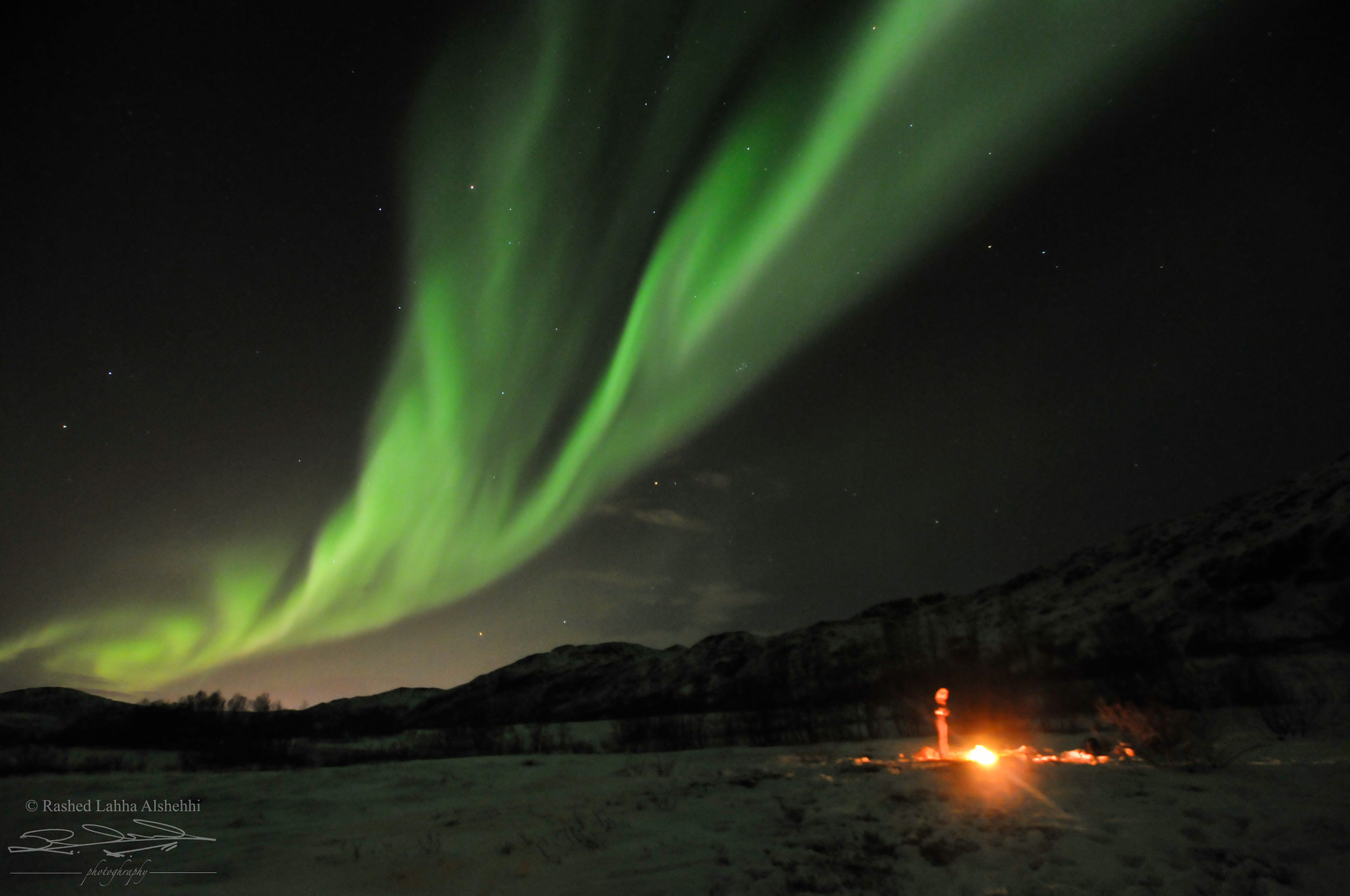 Nikon D300 + Sigma 10-20mm F3.5 EX DC HSM sample photo. Aurora with fire photography